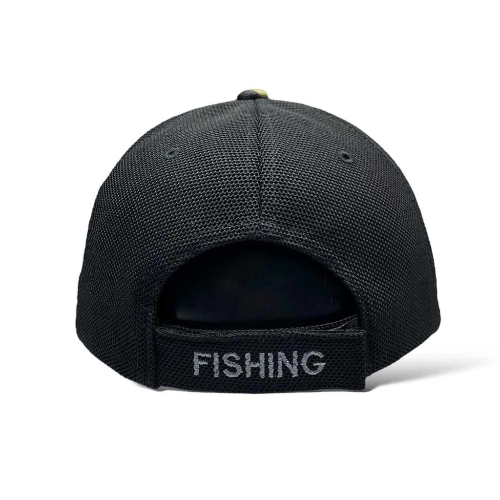 Camouflage Fishing Cap with Embroidered American Flag Pocket Patch | Wholesale