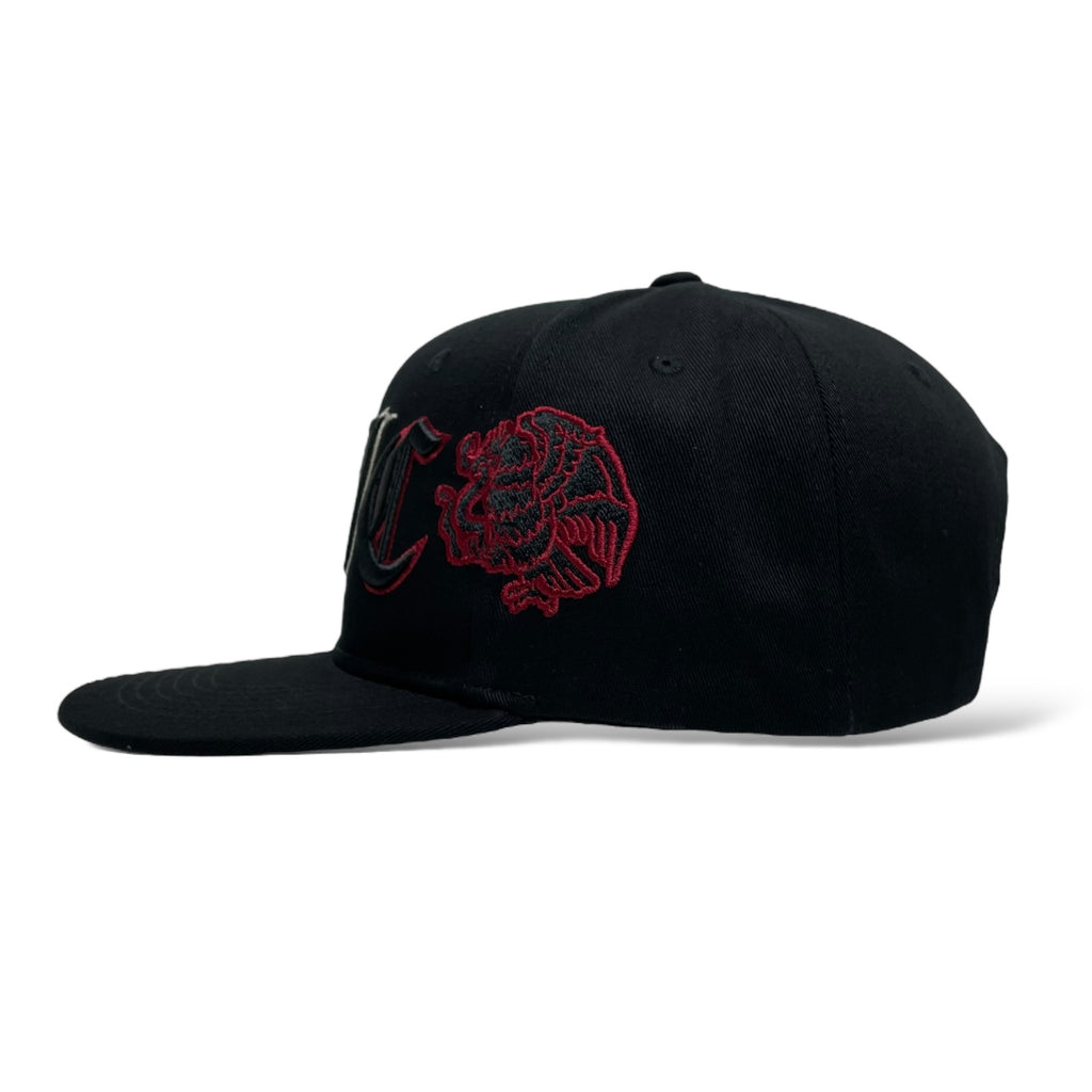 Mexico 3D Embroidered Eagle Snapback Baseball Cap - Black