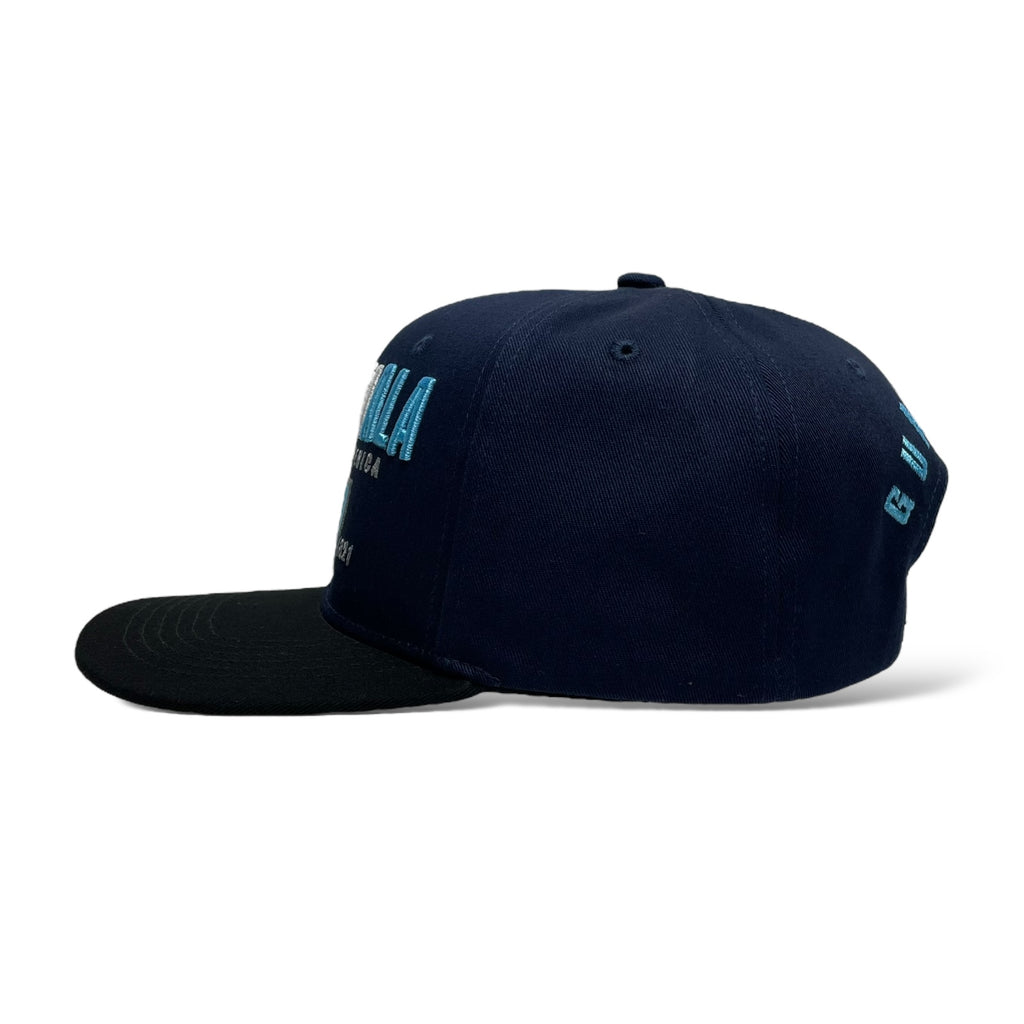 Gorra Snapback Navy con Bandera de Guatemala Bordada - Visera Plana