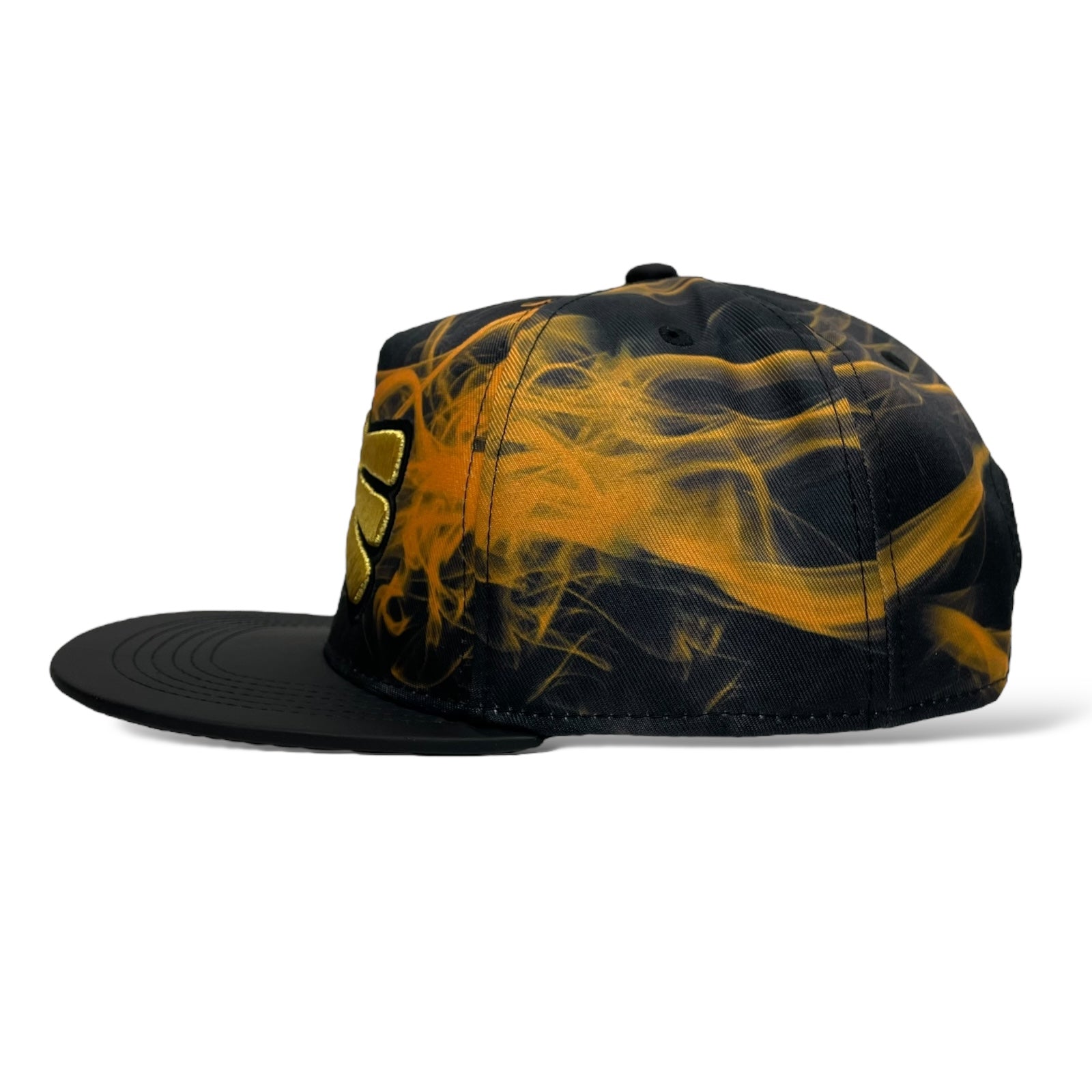 Hecho en Mexico Eagle Snapback Baseball Cap, Gold 3D Embroidery, Flat Brim