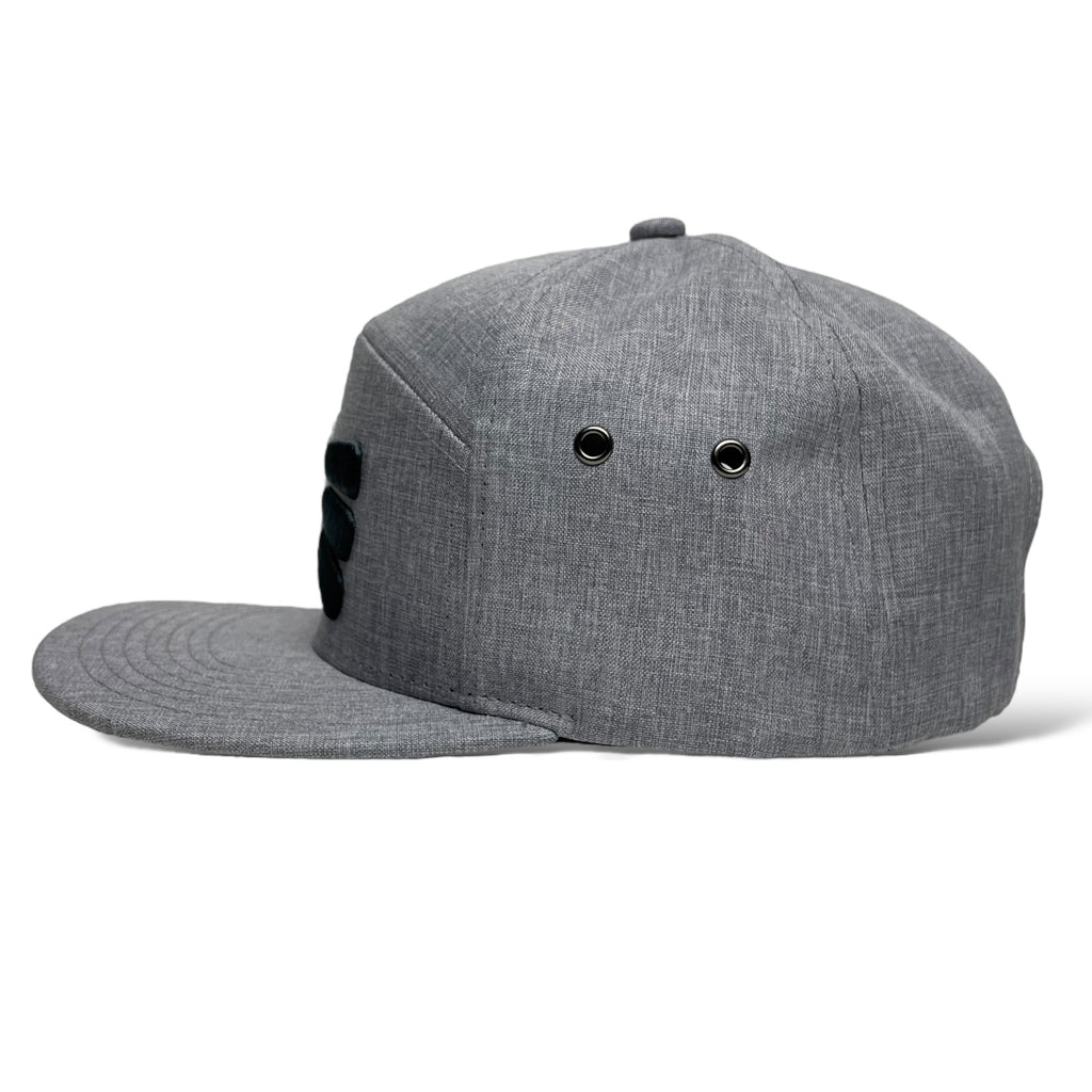 Hecho en Mexico Eagle 3D Embroidered 7-Panel Snapback Cap - Gray