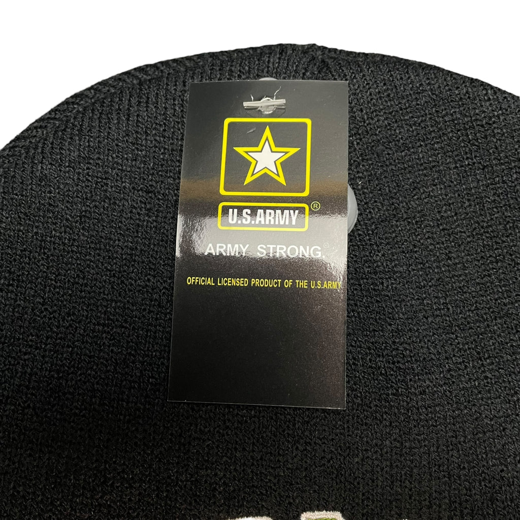 U.S. Army Licensed Gold White Star Black Beanie Warm Hat