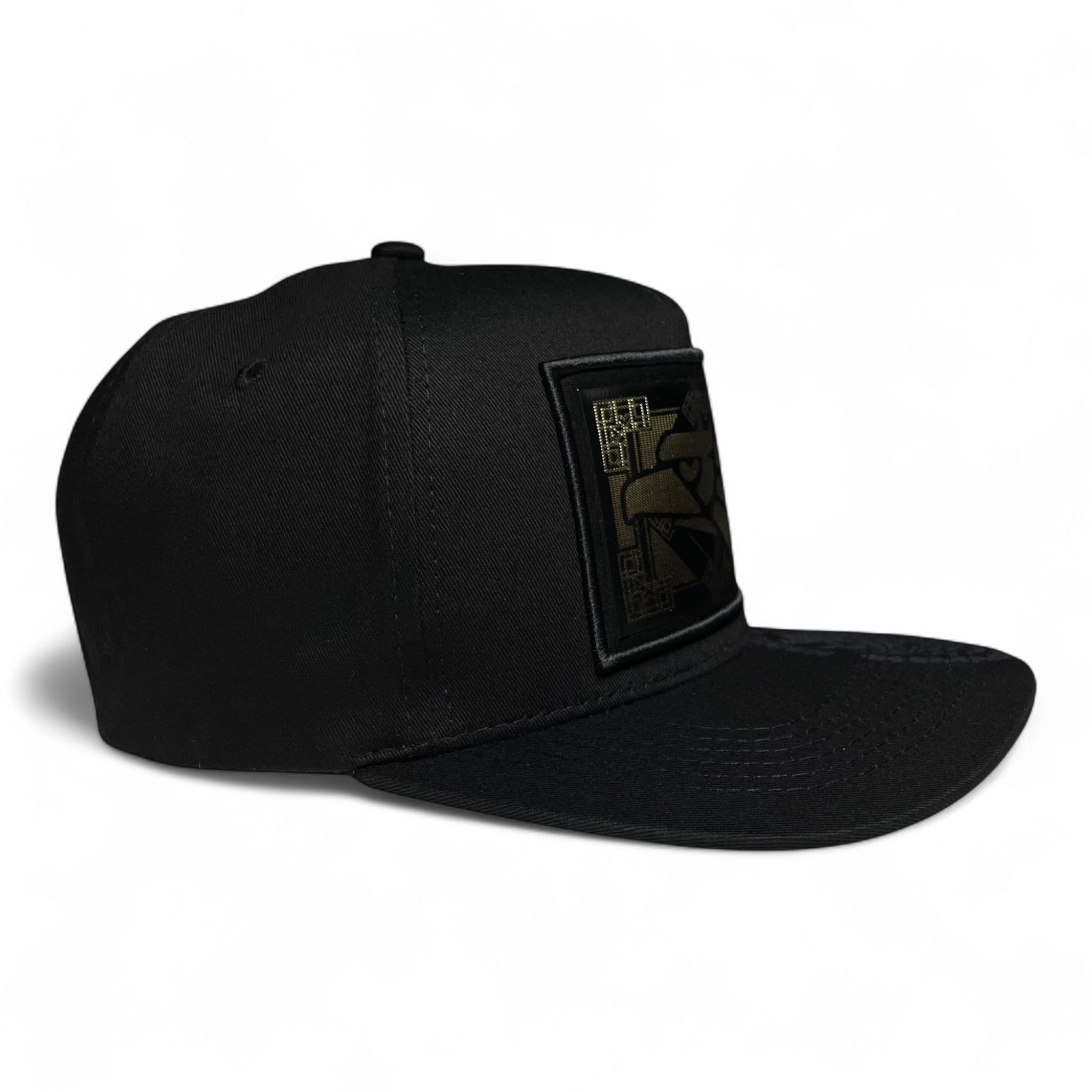 Hecho en Mexico Golden Mexican Eagle Rubber Patch Snapback Cap – Black
