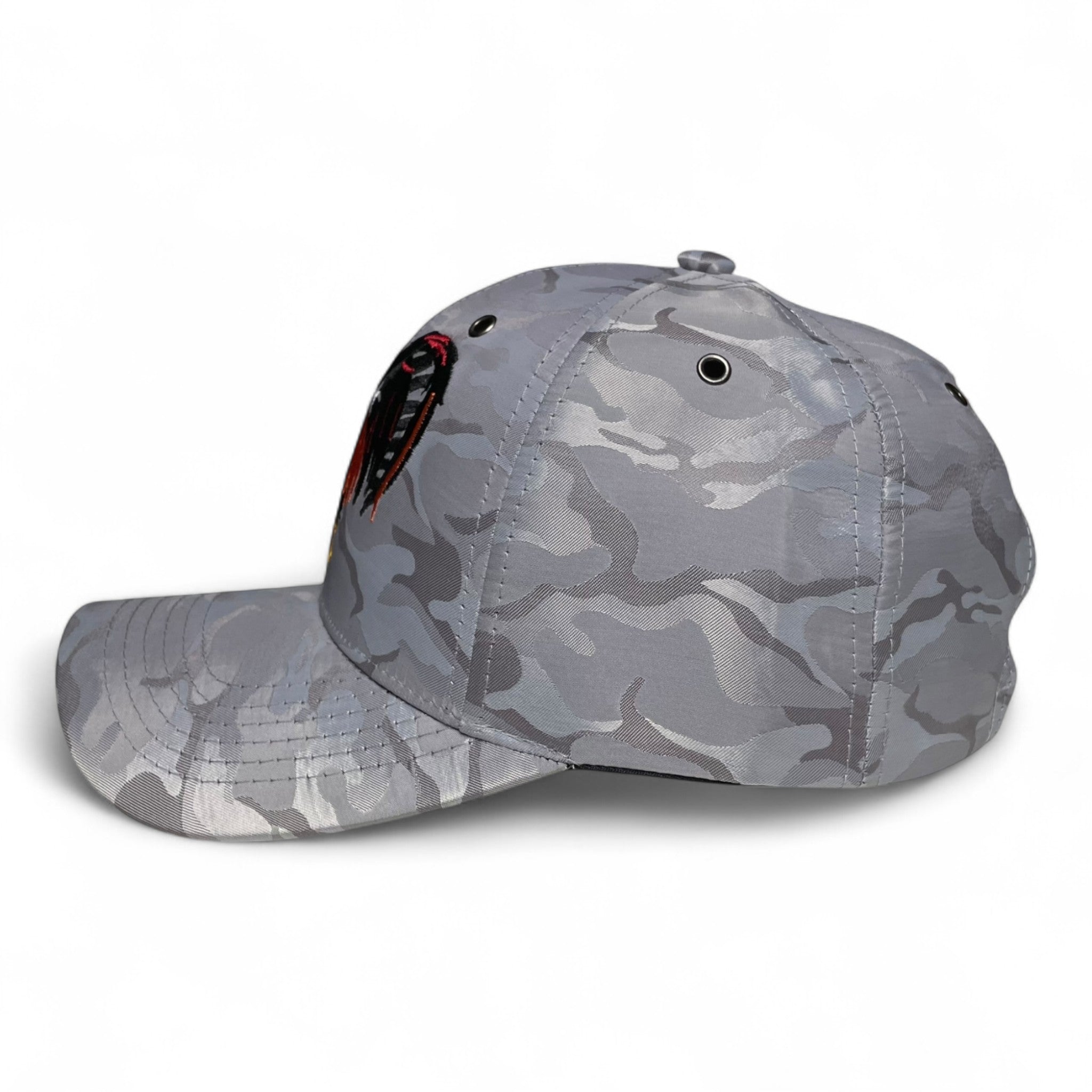 Rooster Embroidered Baseball Cap Gray Camo Western Style Pack of 3