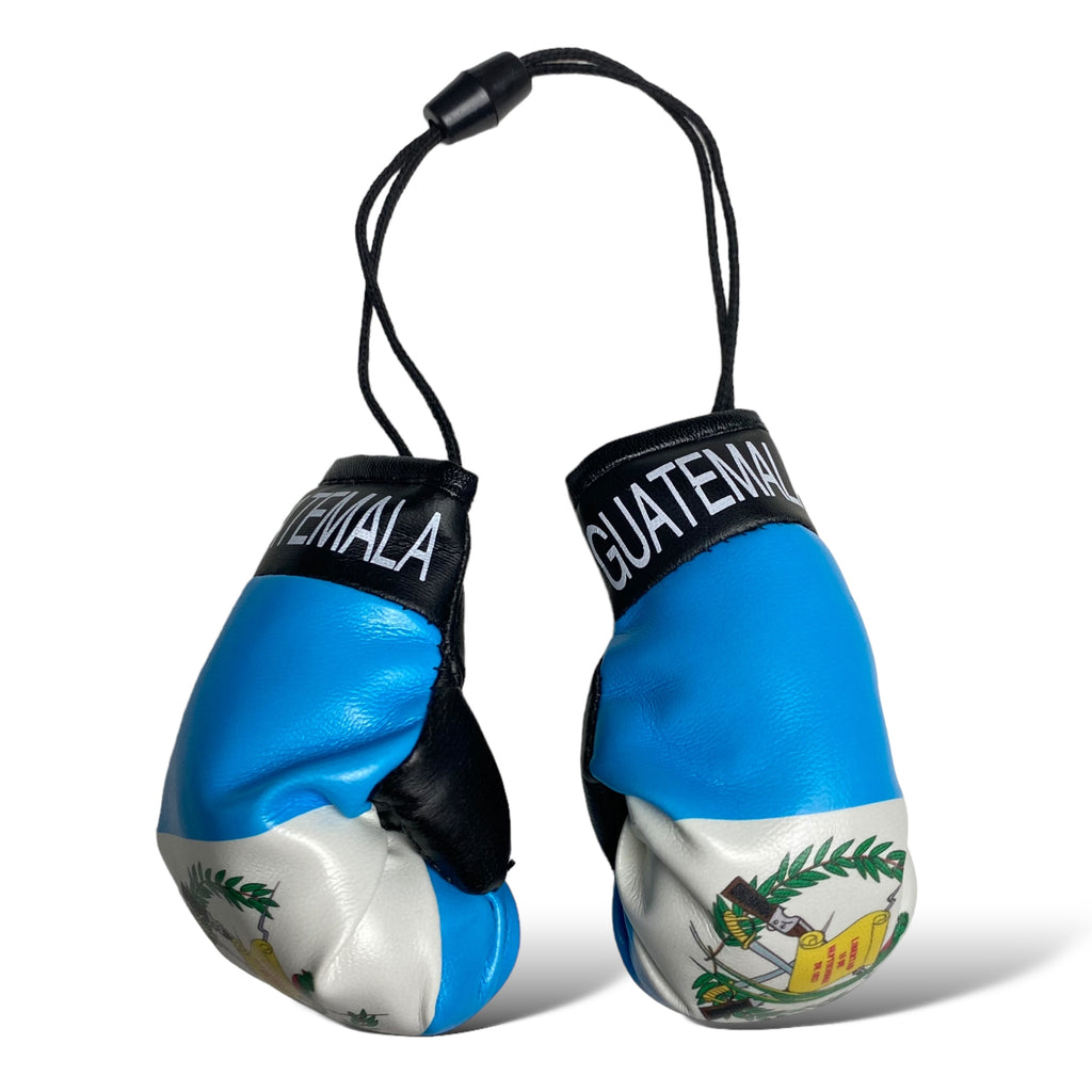 Mini Boxing Gloves Guatemala Flag for Displaying on Car Rearview Mirror