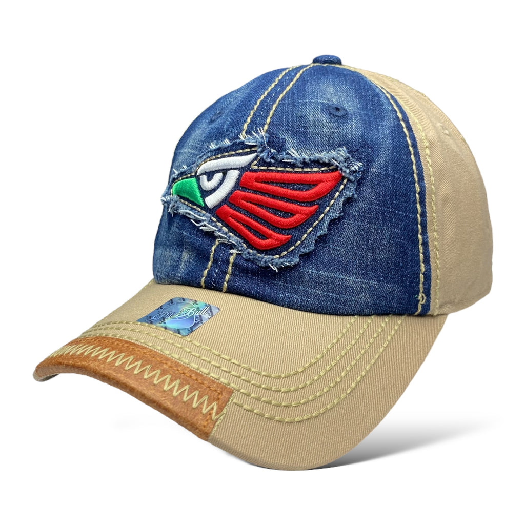 Hecho en Mexico Eagle Embroidered Patch Hat Cap, Curved Visor, Adjustable Strap for Men & Women