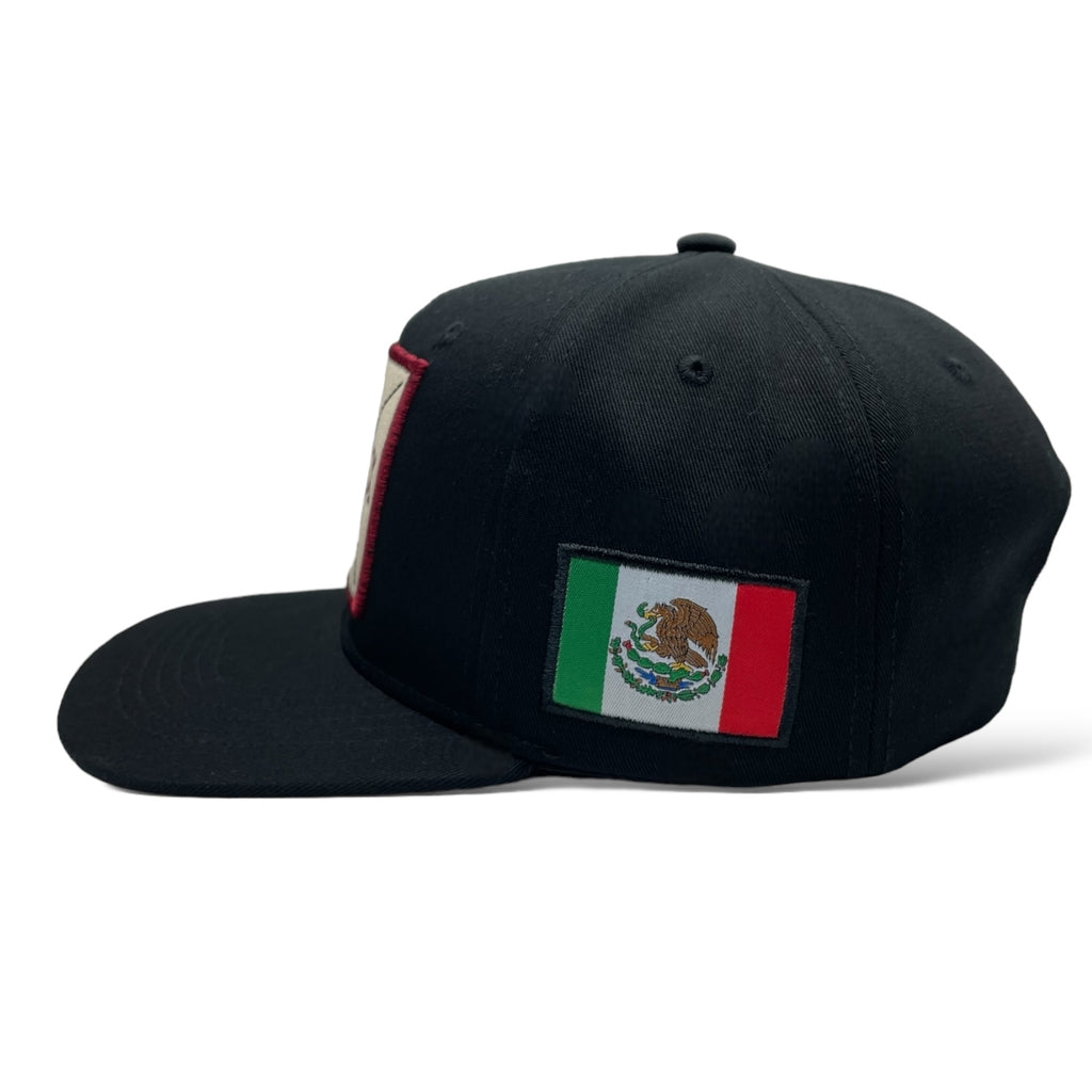 Mexico Snapback Baseball Cap - Adjustable, Flat Bill, Black