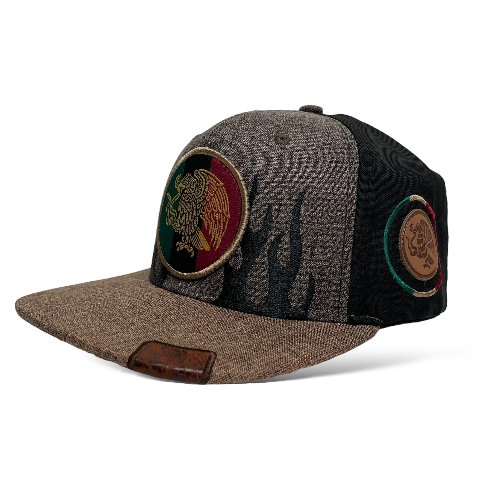 Flat Bill Mexican Eagle Snapback Cap - Wholesale Price