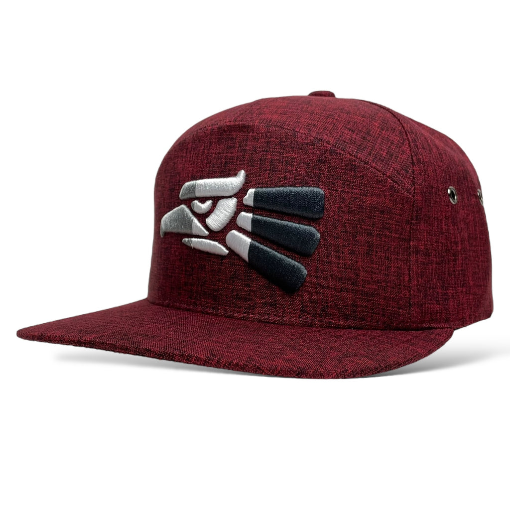 Hecho en Mexico Eagle 3D 7-Panel Snapback Cap - Red/Black