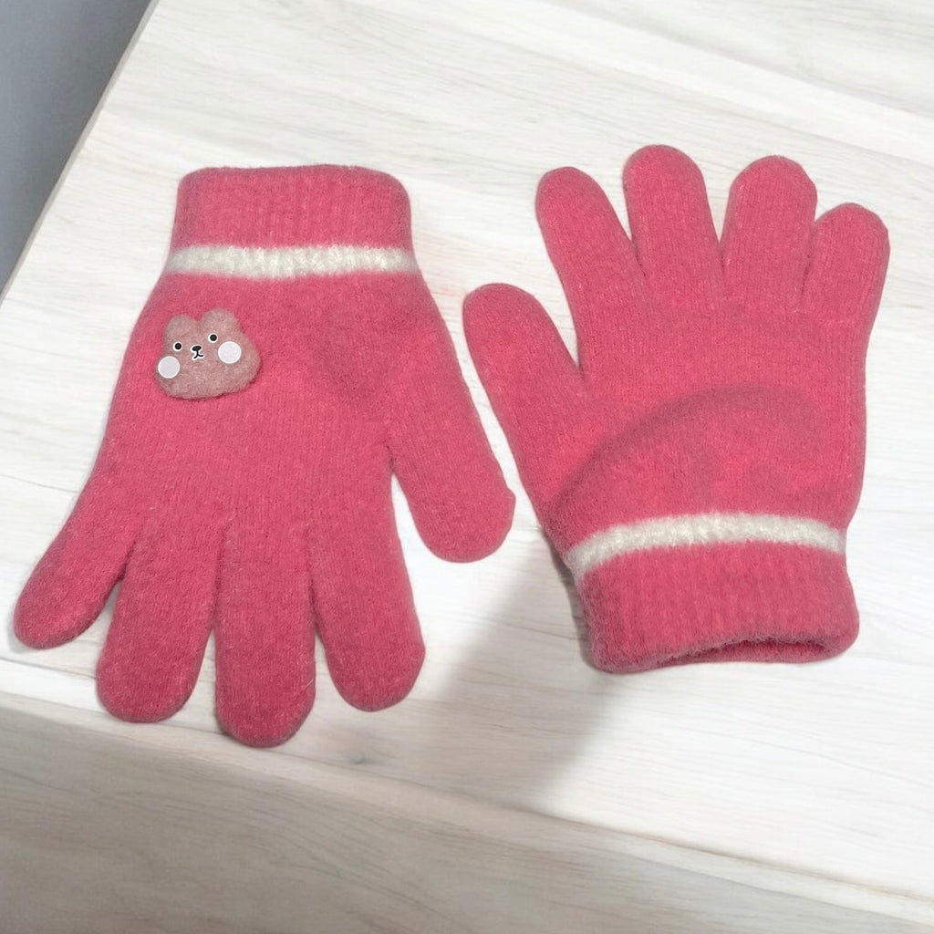 Girls Winter Plush Gloves Ages 5-9 – Warm, Cozy, and Soft Design