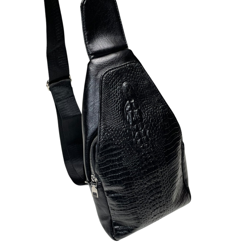 Men/women Faux Crocodile Pattern Crossbody, Shoulder Bag