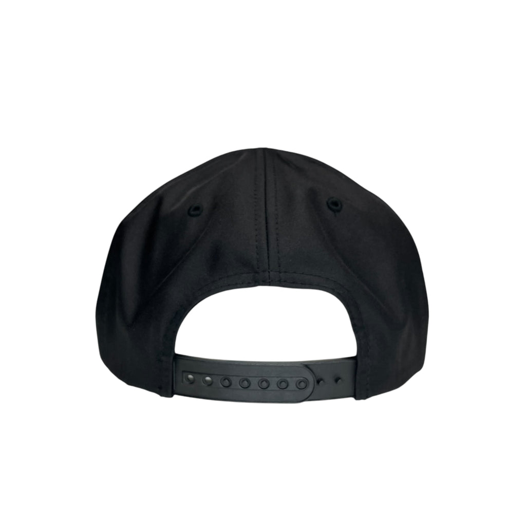 Black Vinyl King Crown Snapback Hat – Flat Brim, Adjustable Streetwear Cap