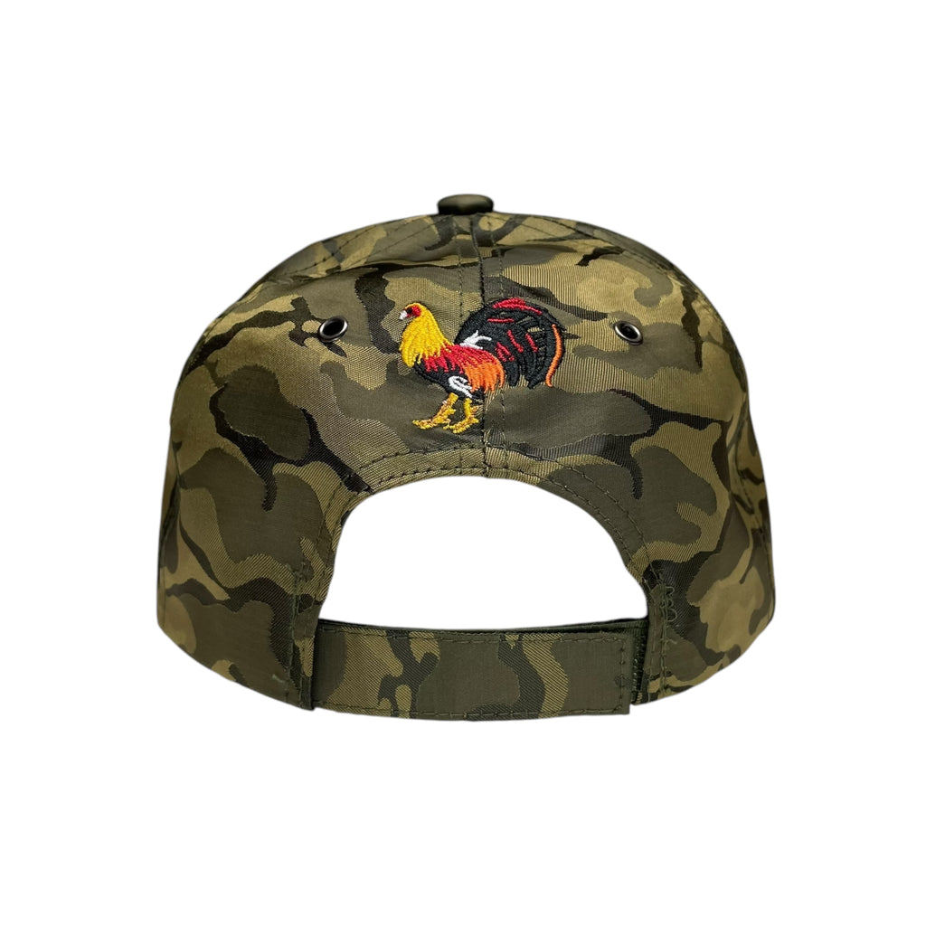 Rooster Fight Baseball Cap Camouflage Olive, Adjustable Hat