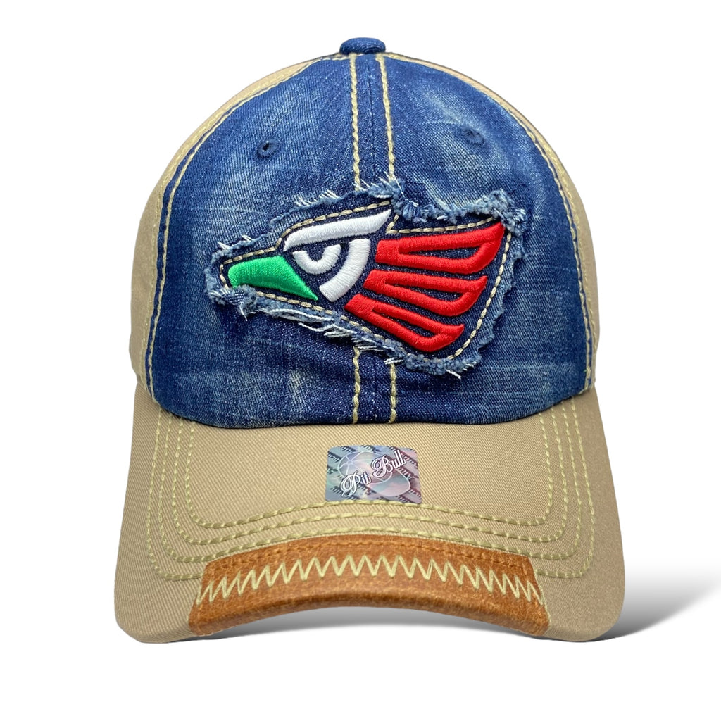 Hecho en Mexico Eagle Embroidered Patch Hat Cap, Curved Visor, Adjustable Strap for Men & Women