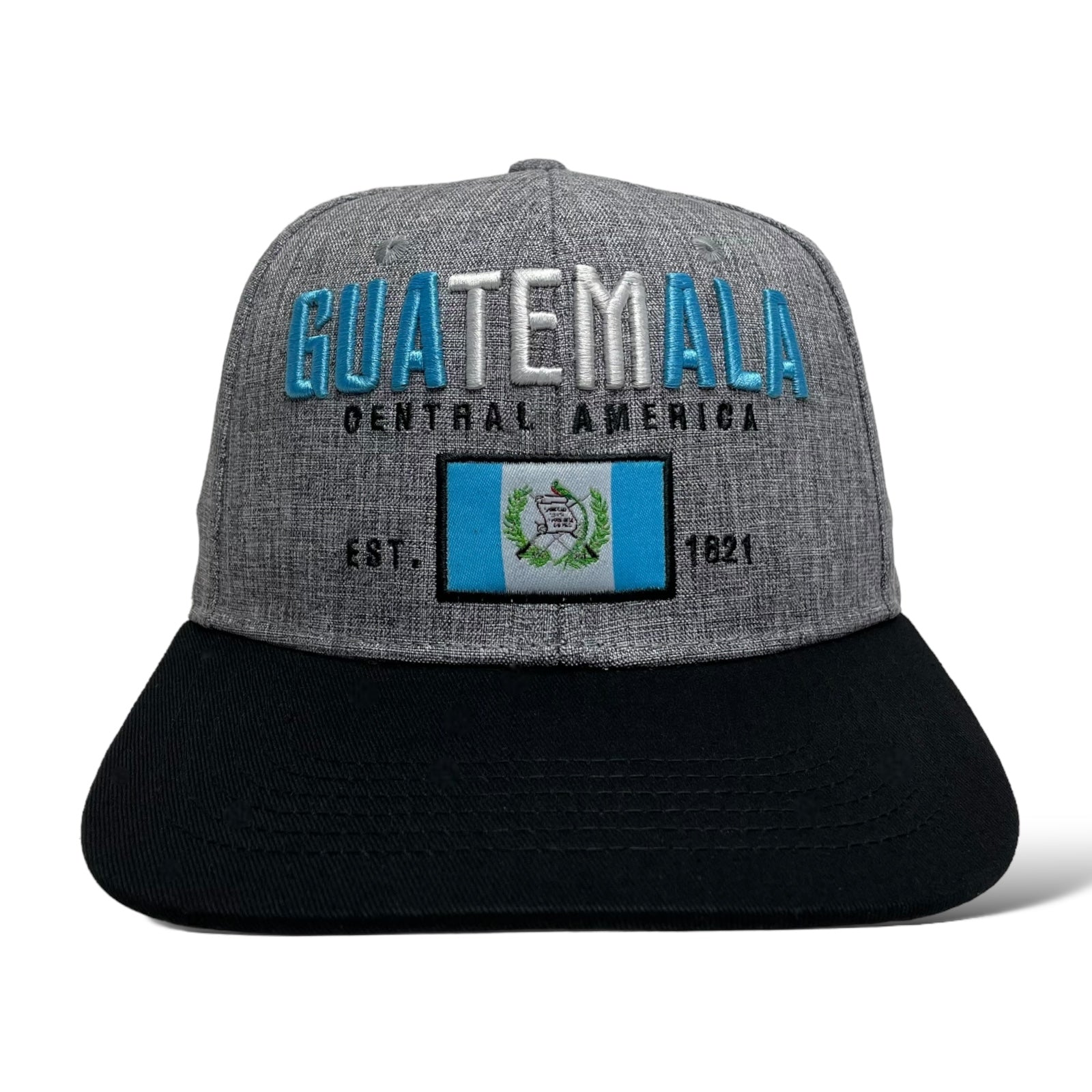 Visera plana de gorra snapback con bandera de Guatemala