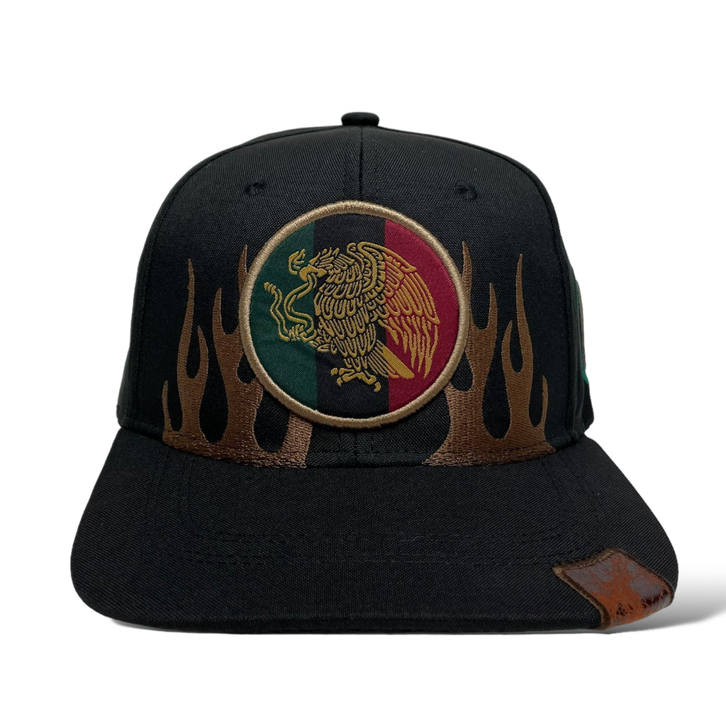 Mexican Eagle Flat Bill Snapback Cap with Federal Aguila Logo