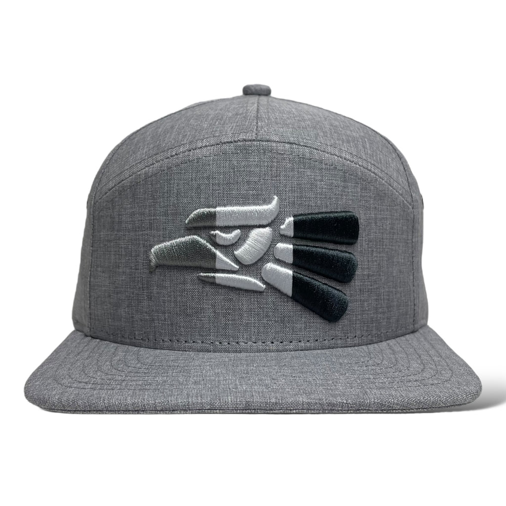 Hecho en Mexico Eagle 3D Embroidered Snapback Cap in Gray