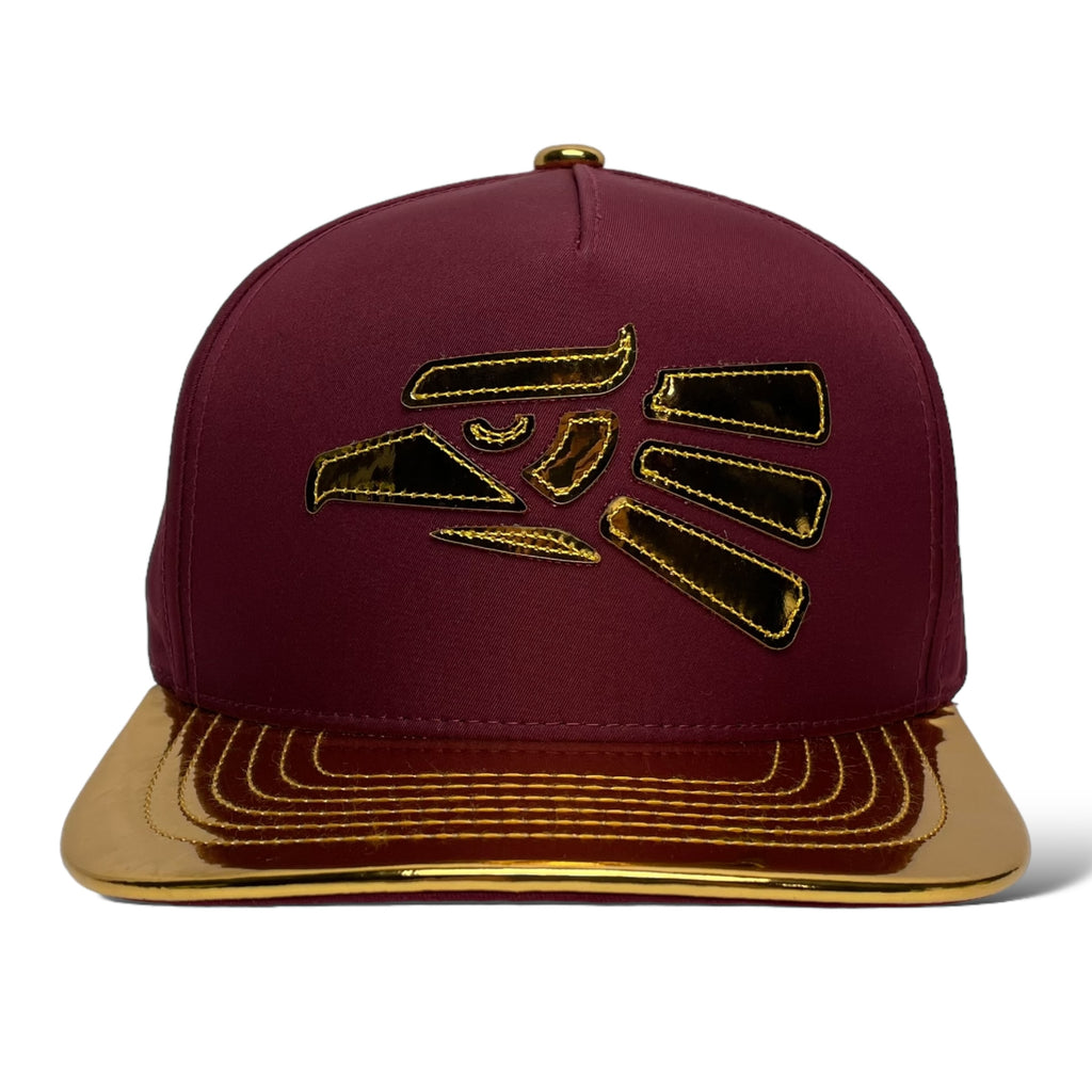 Flat Brim Snapback Cap with 3D Eagle Embroidery Made in Mexico