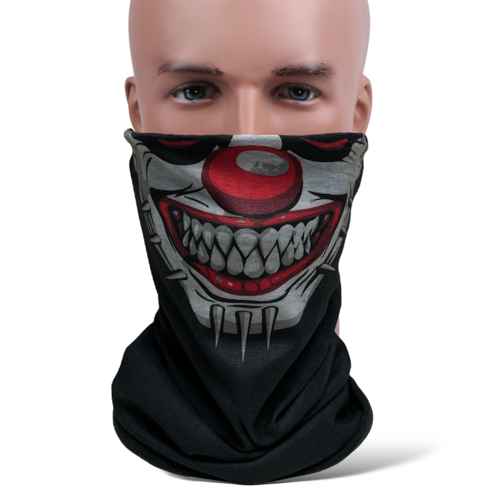 Clown Face Design Winter Thermal Balaclava, Warm Neck Gaiter Face Mask Unisex