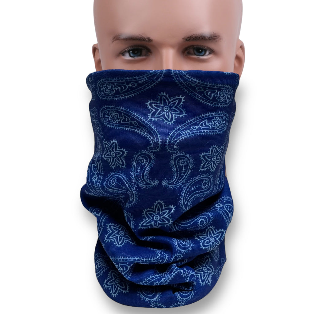 Blue Winter Thermal Face Mask Cover, Warm Neck Gaiter Balaclava Unisex