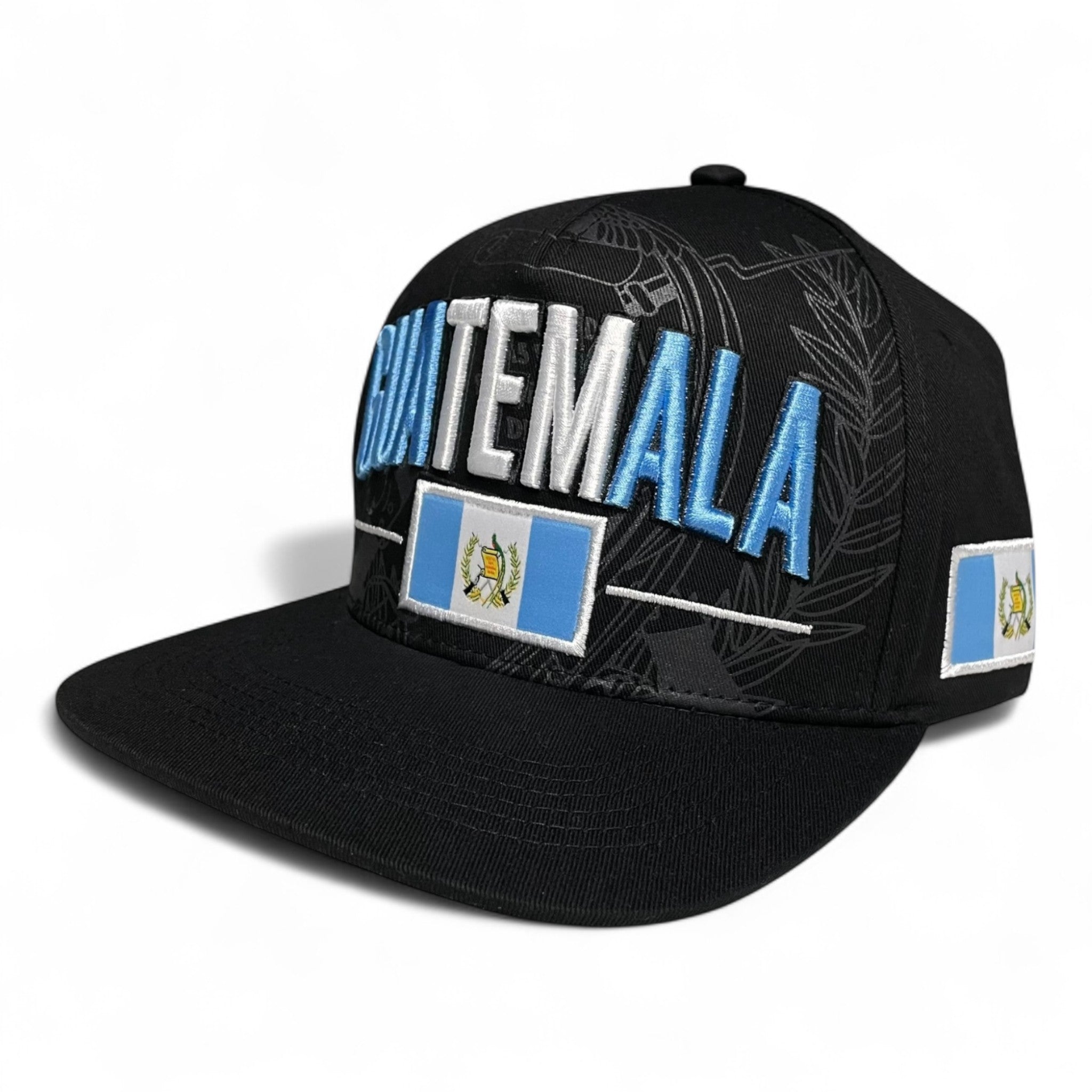 Wholesale Guatemala Flag 3D Embroidered Snapback Cap Pack of 2