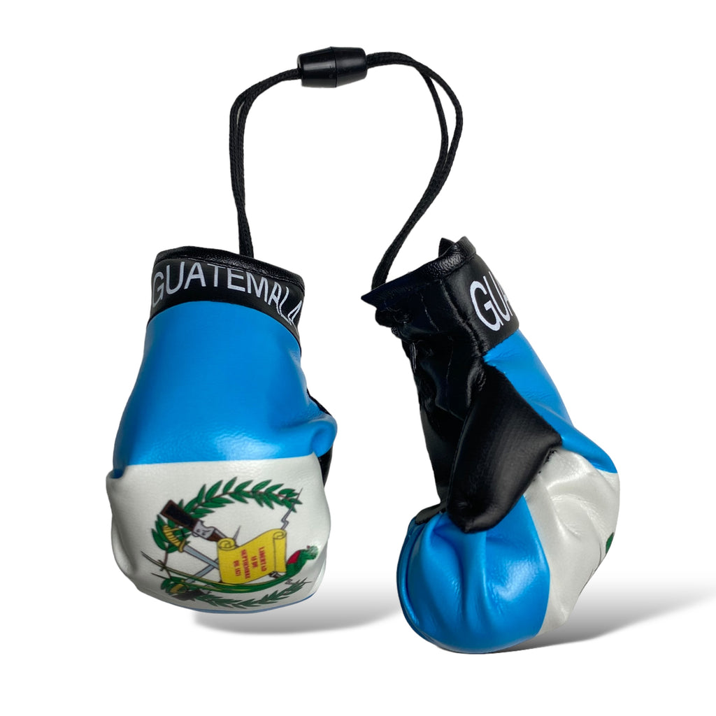 Mini Boxing Gloves Guatemala Flag for Displaying on Car Rearview Mirror