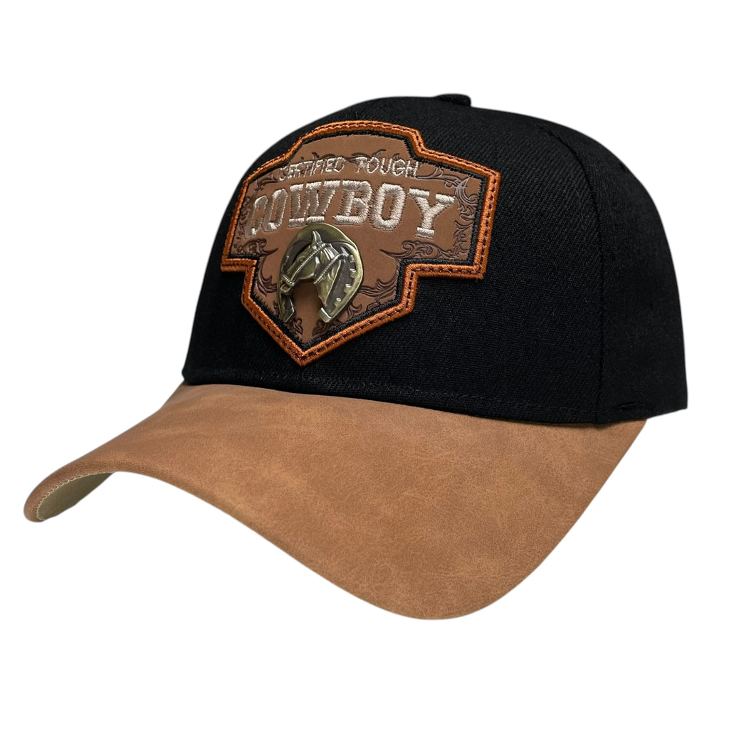 Cowboy Horseshoe Baseball Cap – Adjustable Western Snapback Hat