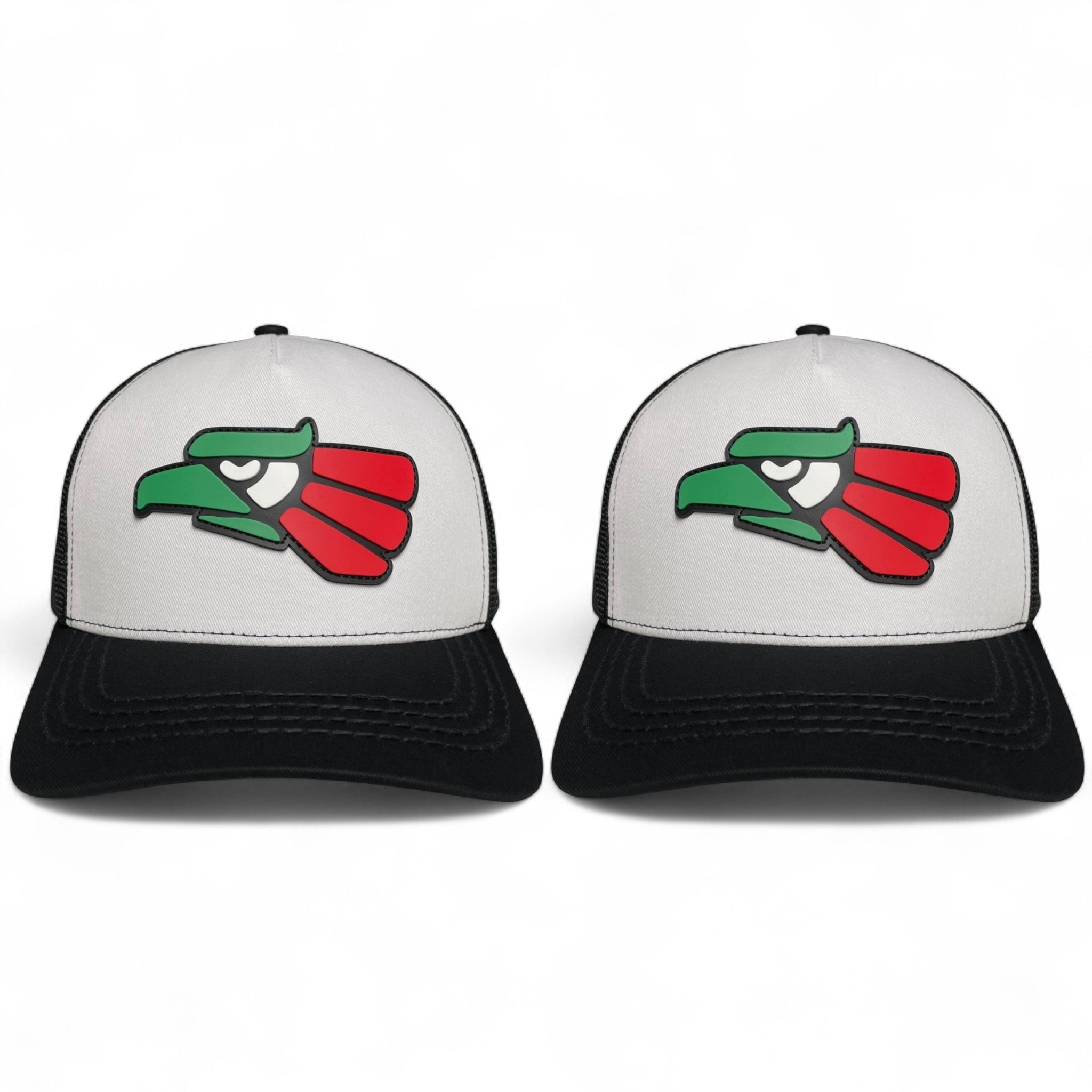 Hecho en Mexico PVC Eagle Patch Mesh Back Baseball Cap Red