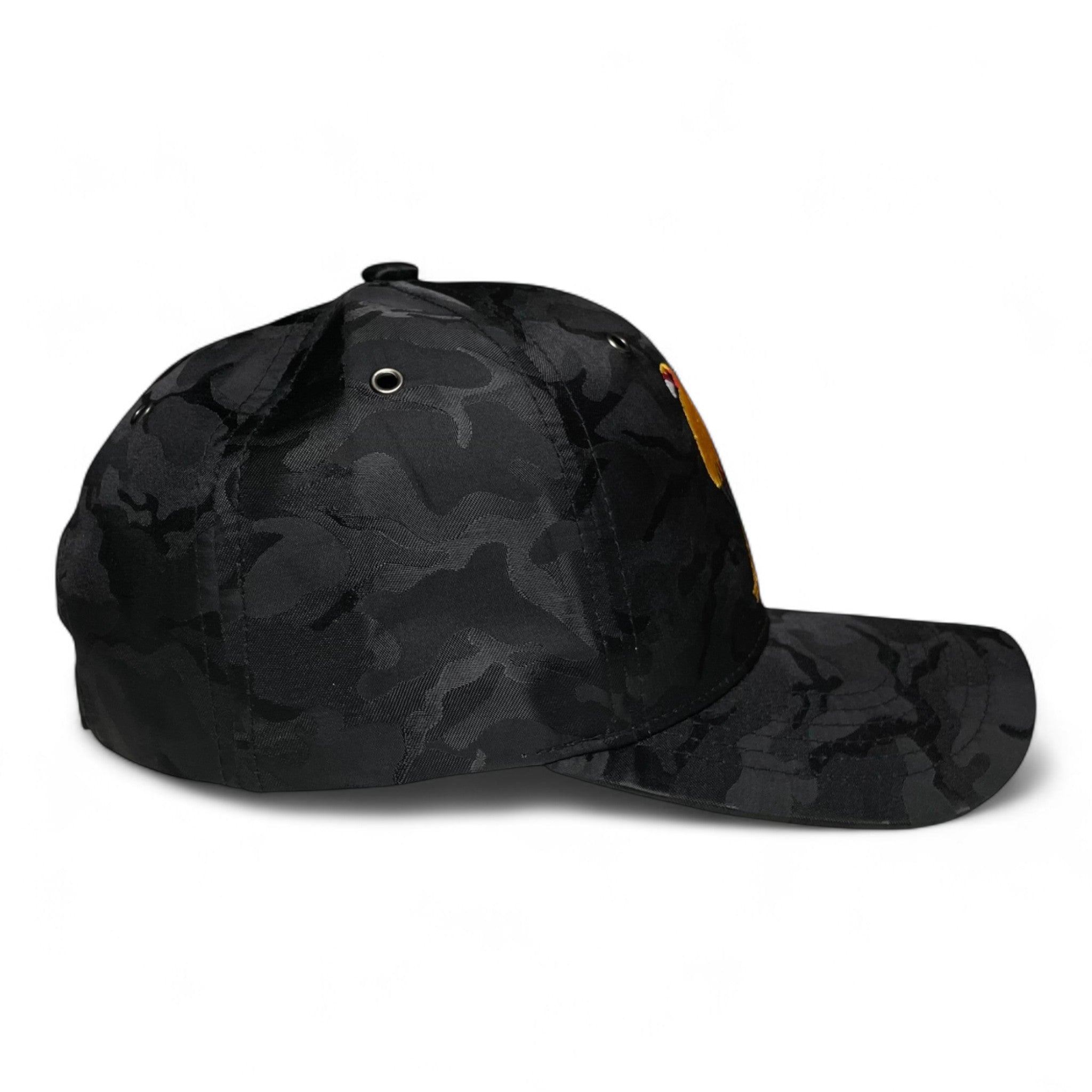 Rooster Embroidered Baseball Cap Black Camo Western Style Pack of 3