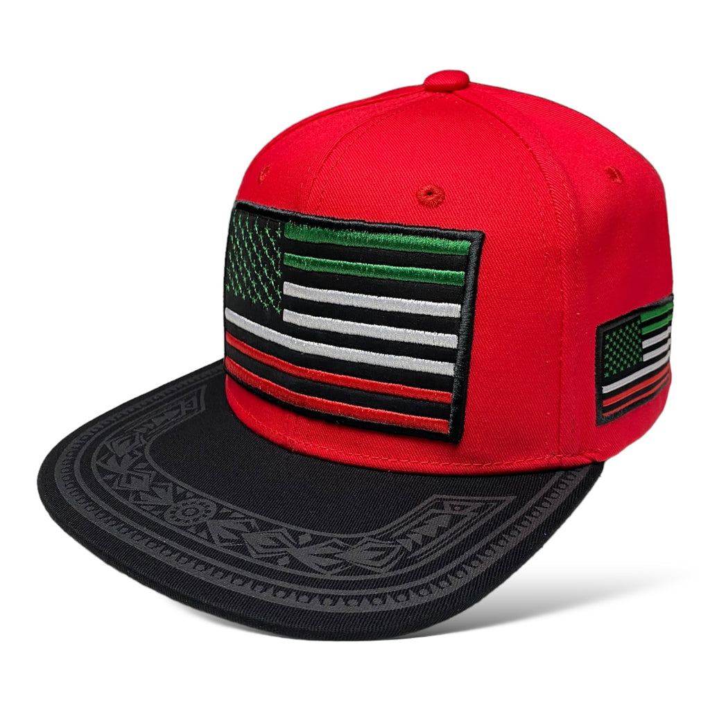 Mexican American Embroidered Frag - Mexico Baseball Snapback Caps