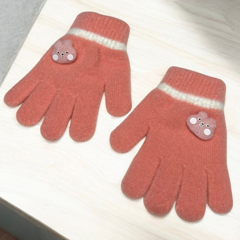 Girls Winter Plush Gloves Ages 5-9 – Warm, Cozy, and Soft Design