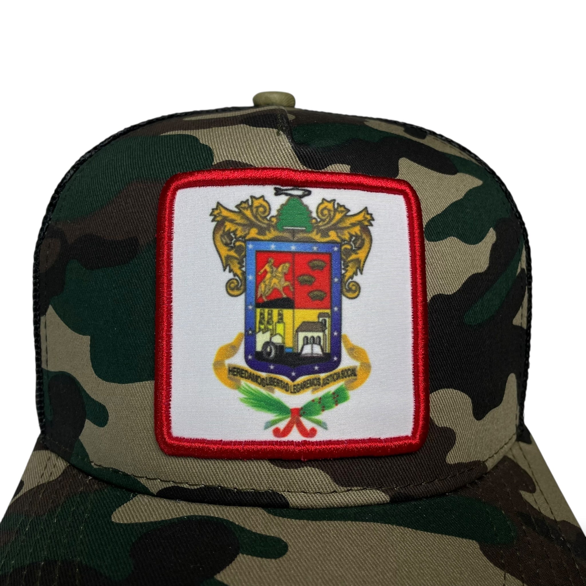 Mexico Michoacan Patch Camo Trucker Hat, Mesh Back, Snapback