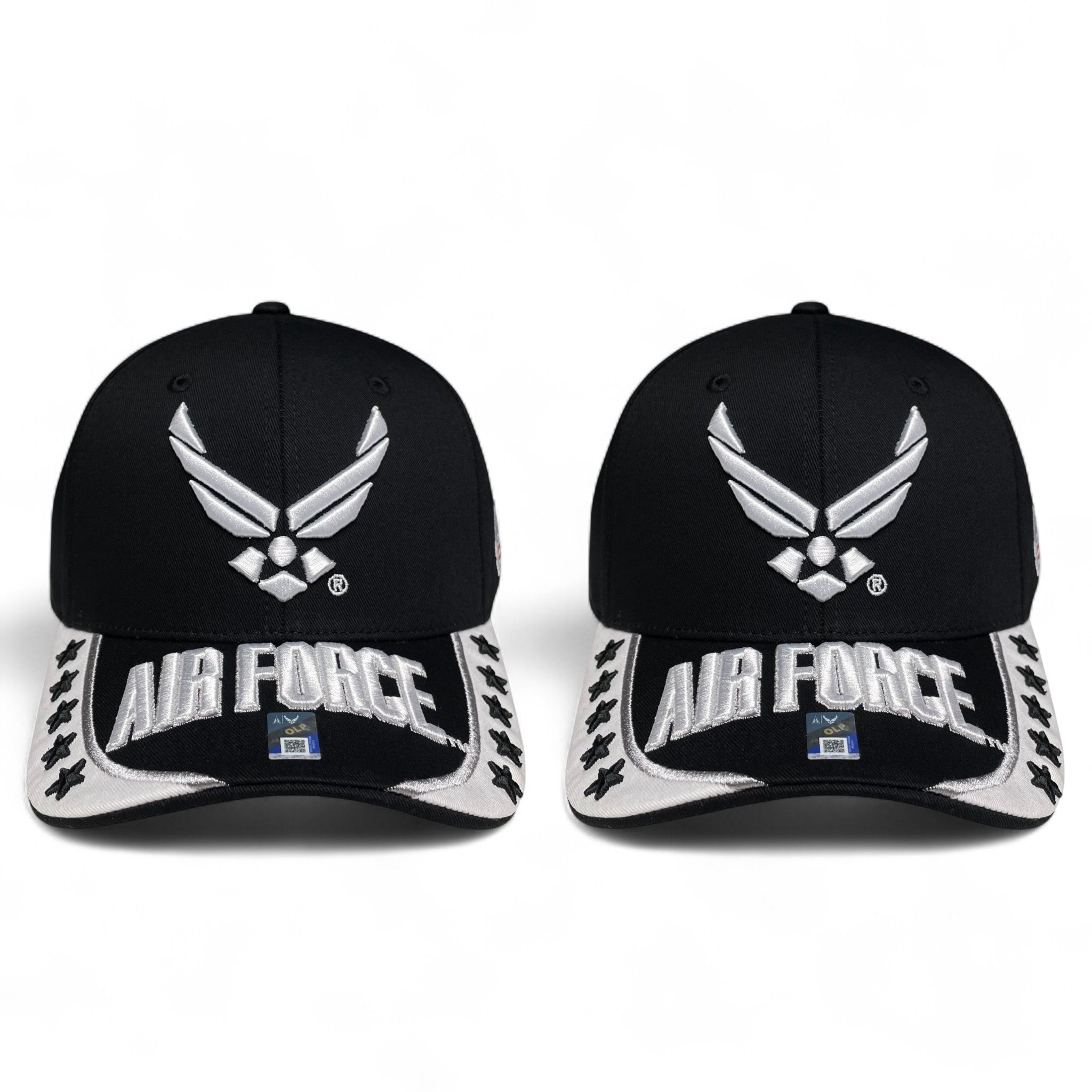 U.S. Air Force 3D Embroidered Baseball Cap Official Licensed Military Hat Black