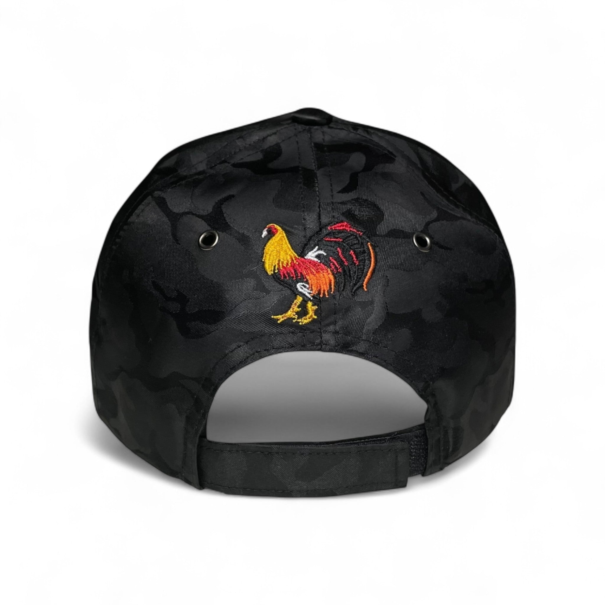 Rooster Embroidered Baseball Cap Black Camo Western Style Pack of 3