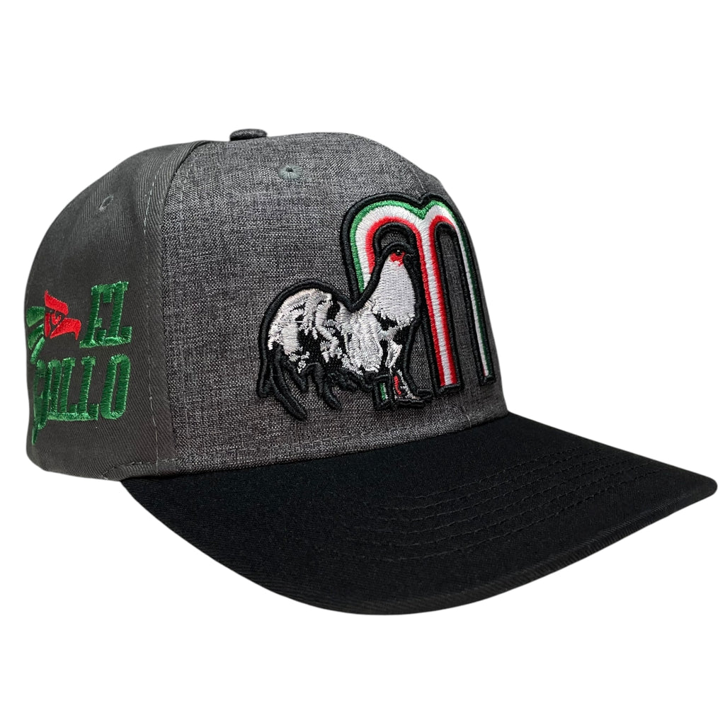 Mexico Rooster El Gallo Embroidered Snapback Hat – Flat Brim Cap