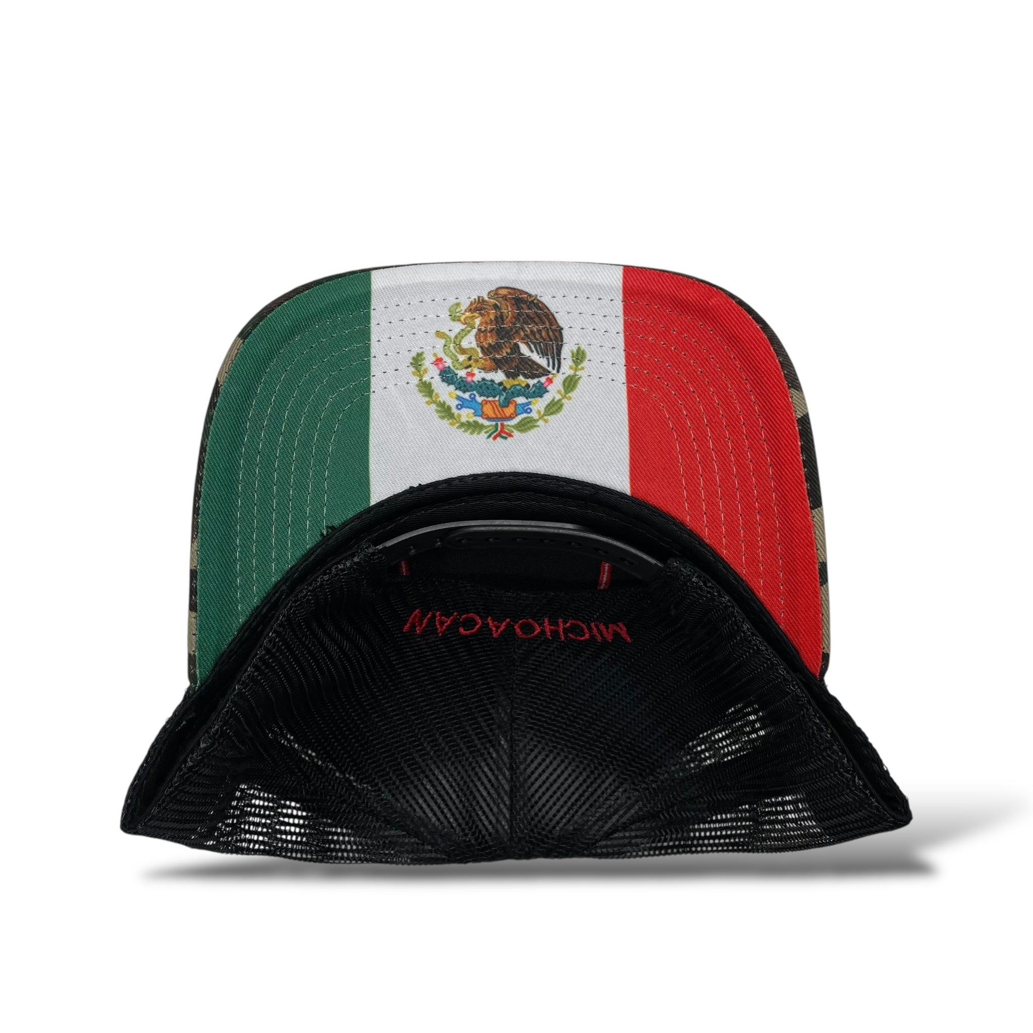 Mexico Michoacan Patch Camo Trucker Hat, Mesh Back, Snapback