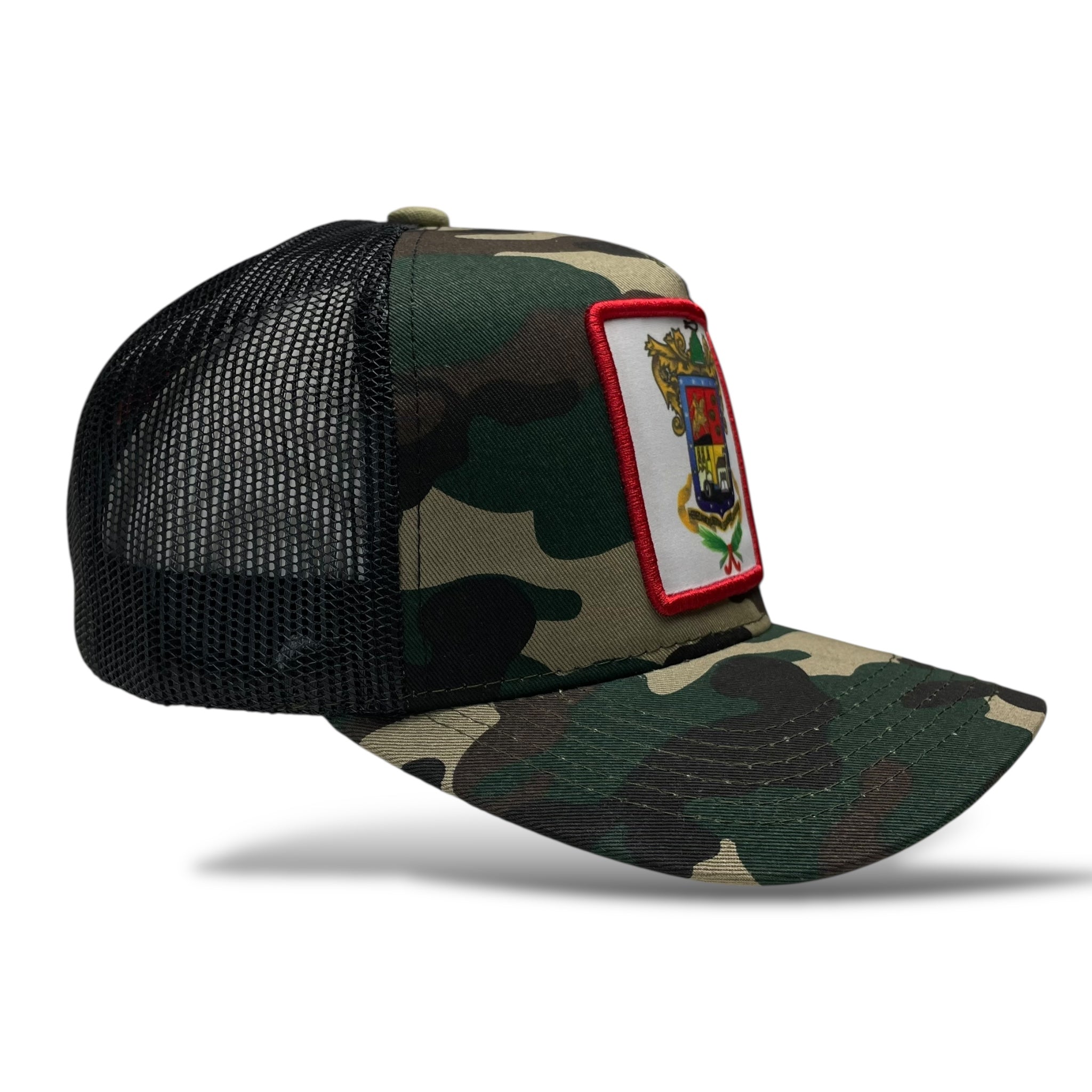 Mexico Michoacan Patch Camo Trucker Hat, Mesh Back, Snapback