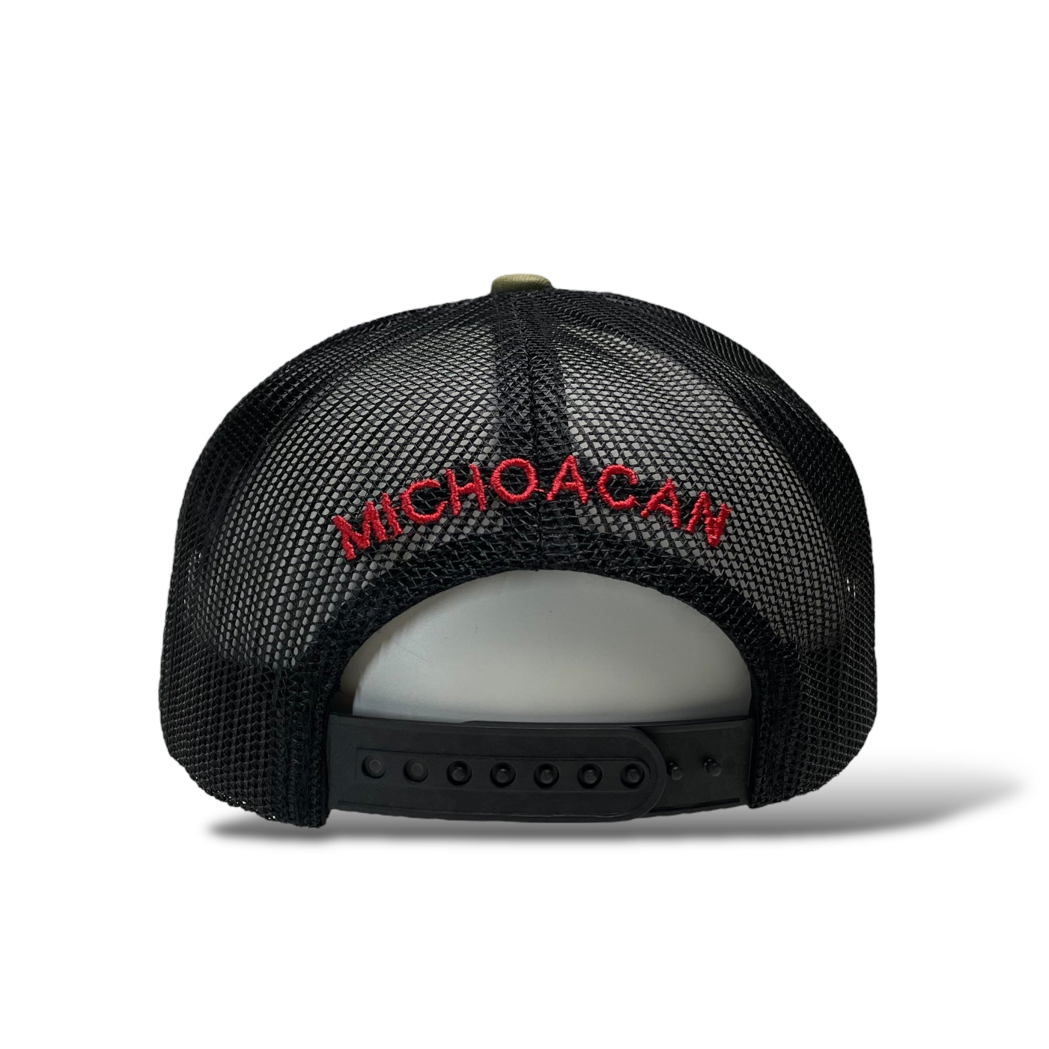 Mexico Michoacan Patch Camo Trucker Hat, Mesh Back, Snapback