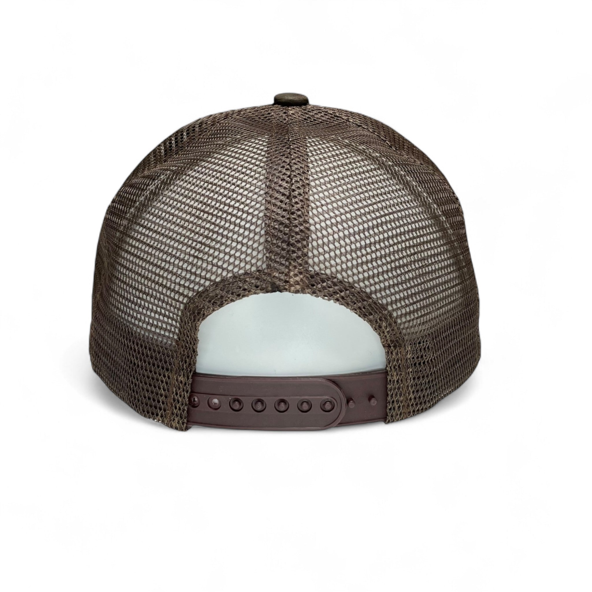 Rooster Embroidered Snapback Trucker Hat Brown Camo Western Style