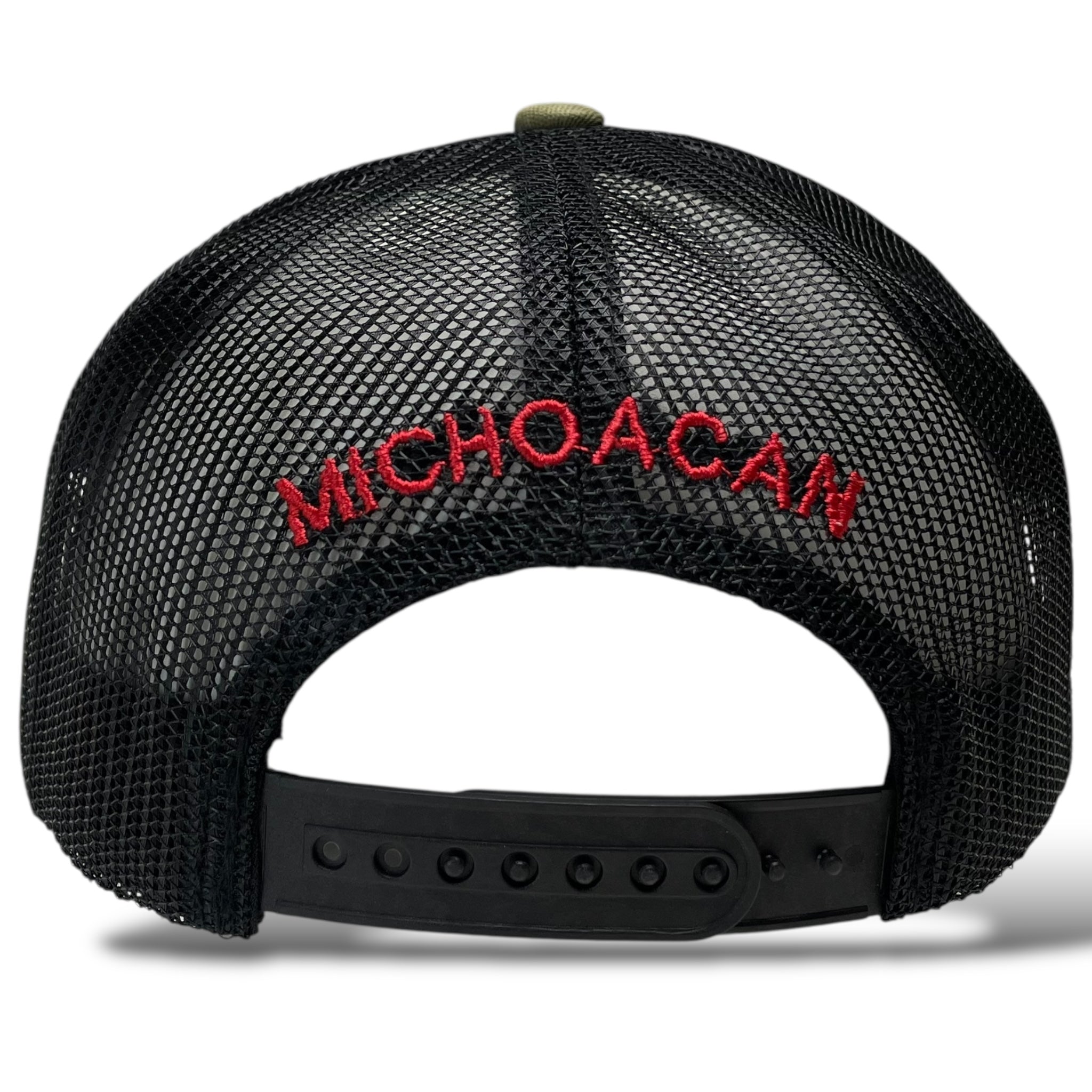 Mexico Michoacan Patch Camo Trucker Hat, Mesh Back, Snapback