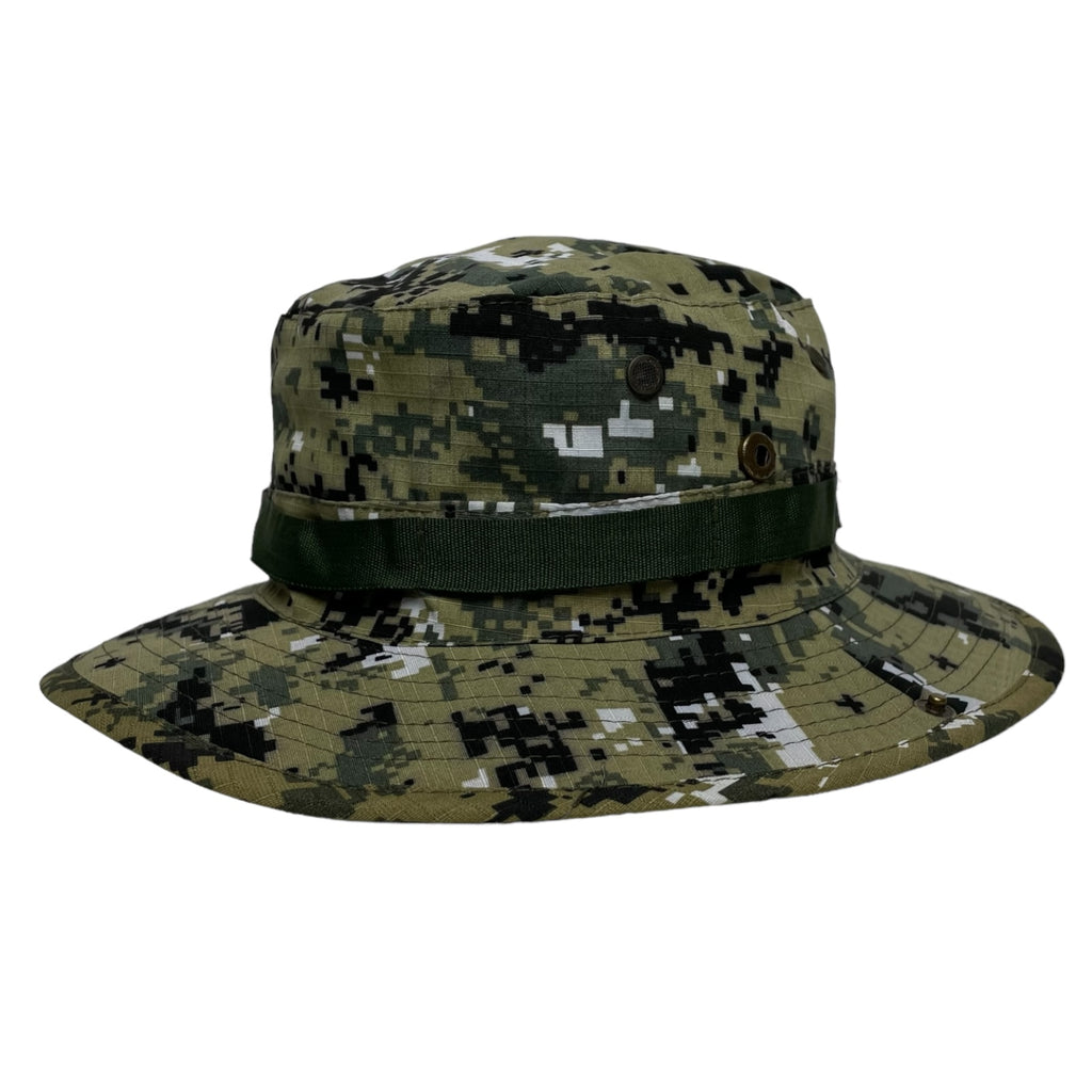 2 Men’s Wide Brim Camo Bucket Hat – Fishing, Hiking, Hunting Cap