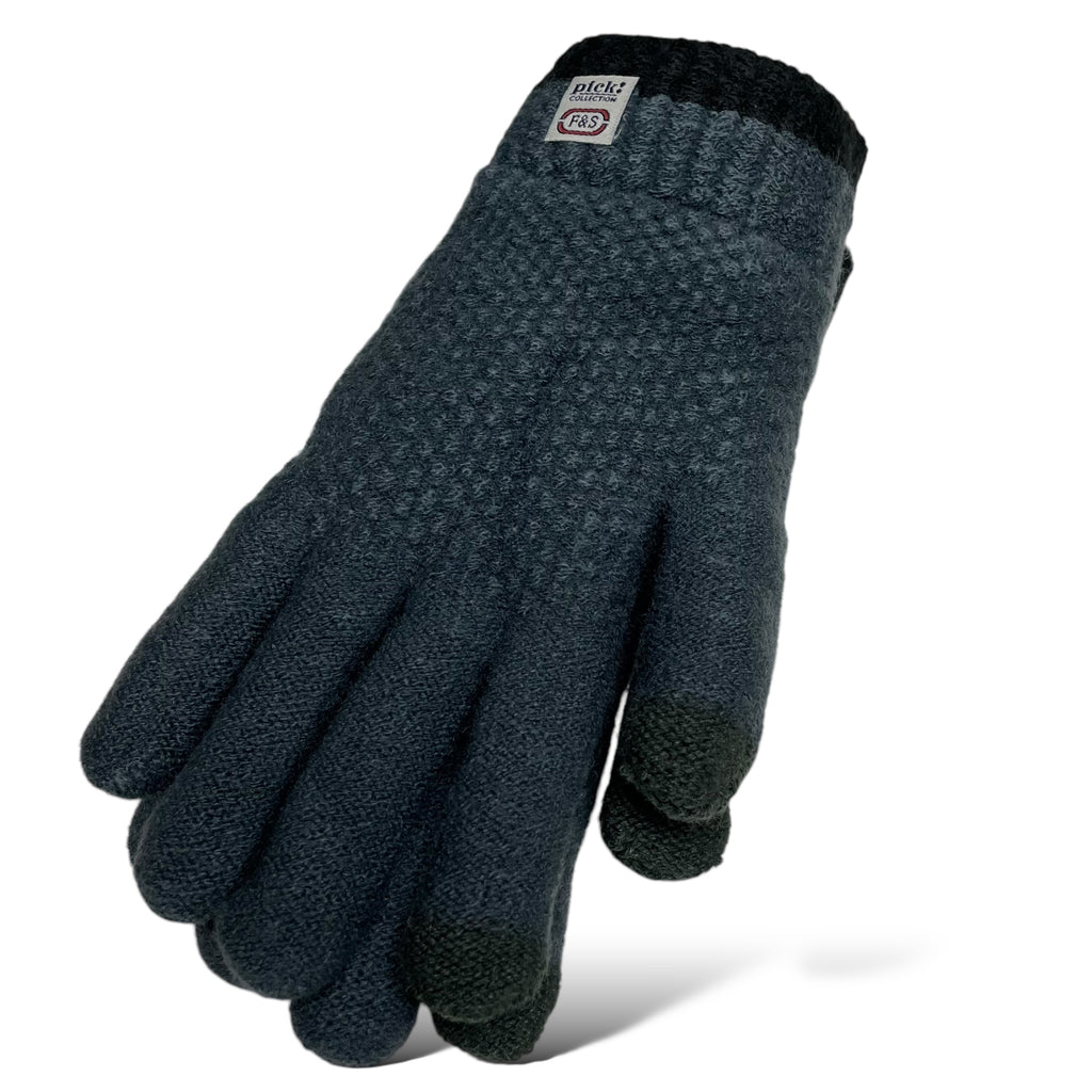 Women’s Winter Gloves - Warm Fleece-Lined Knit, 2-Finger Touch Screen Compatible