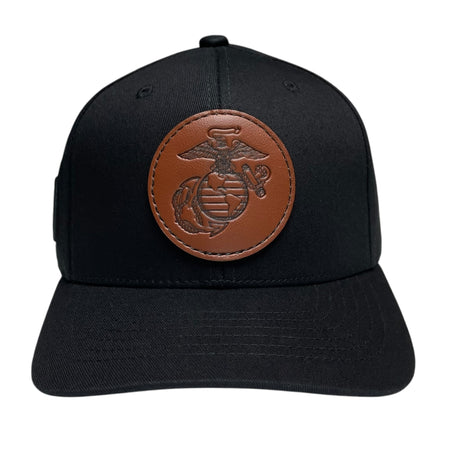 Officially Licensed Marine Corps Baseball Cap with Leather Patch