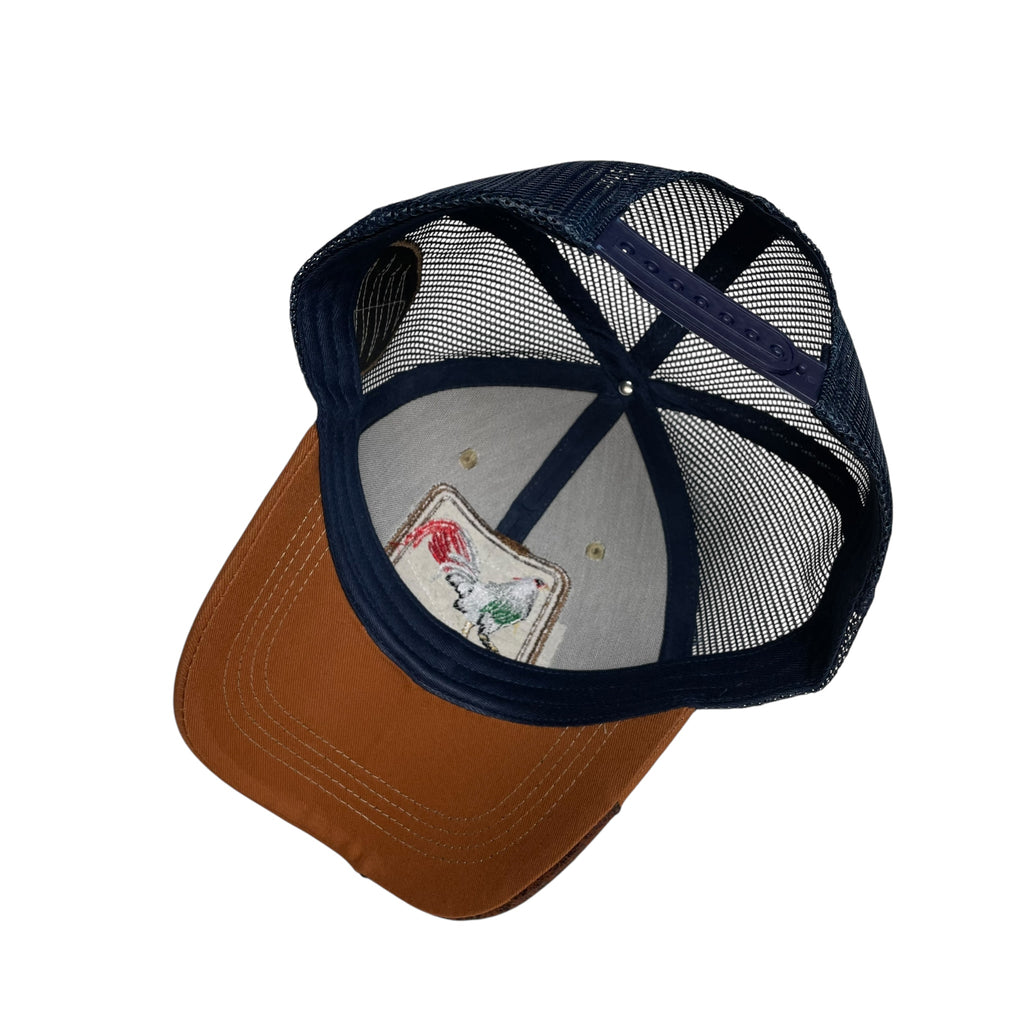 Mexican Rooster Trucker Snapback Baseball Cap - Curved Bill, Mesh Panels