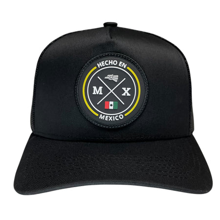 Black Hecho en Mexico Snapback Baseball Cap with Eagle Logo