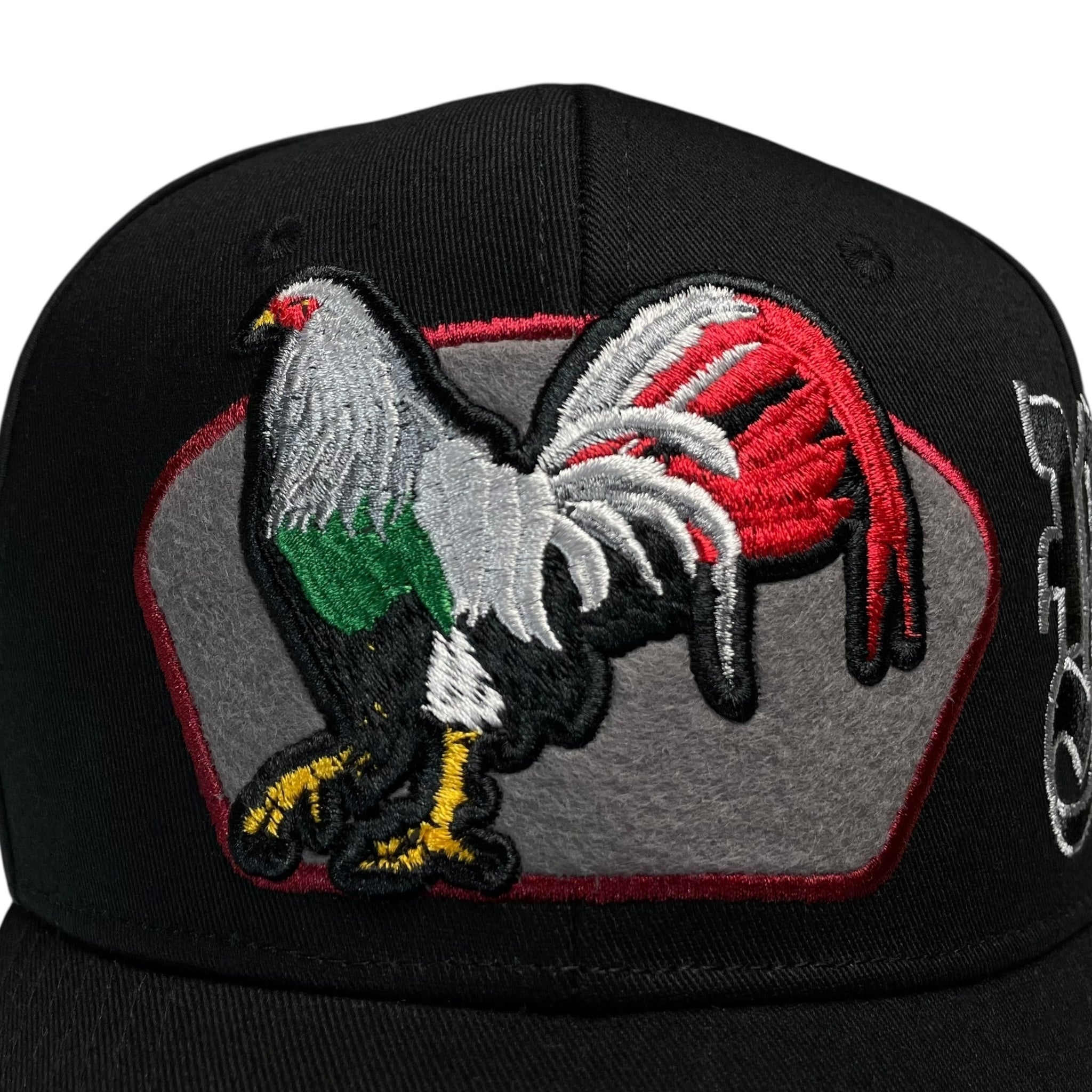 El Gallo Mexican Rooster Western Style Snapback Cap Black
