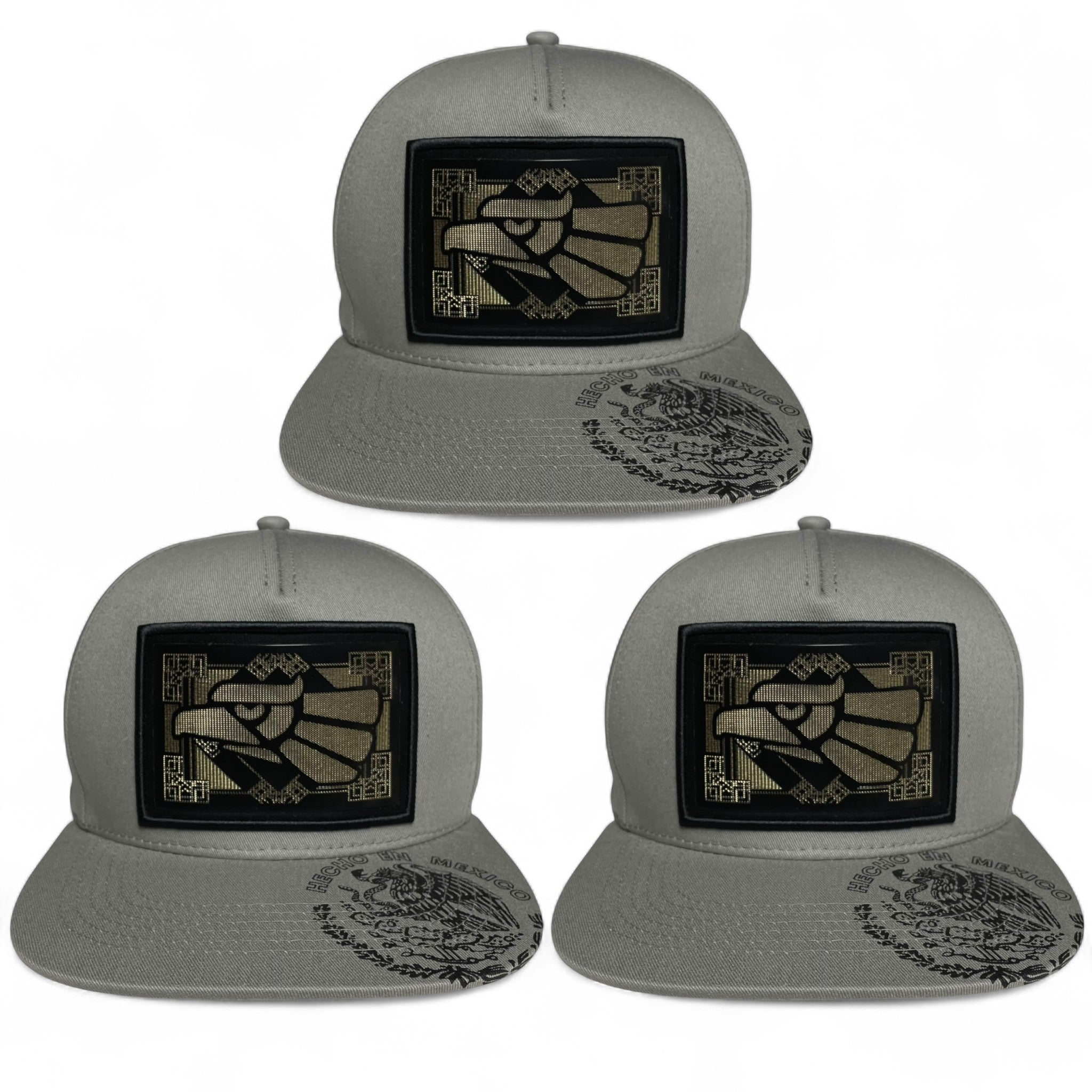 Hecho en Mexico Golden Mexican Eagle Rubber Patch Snapback Cap