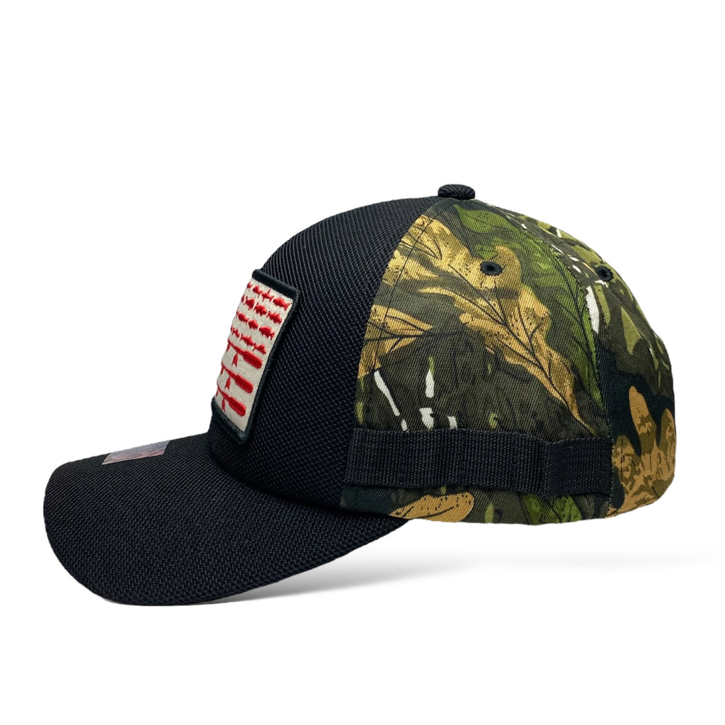 Camo Baseball Fishing Hat Cap with Embroidered American Flag Patch | Wholesale