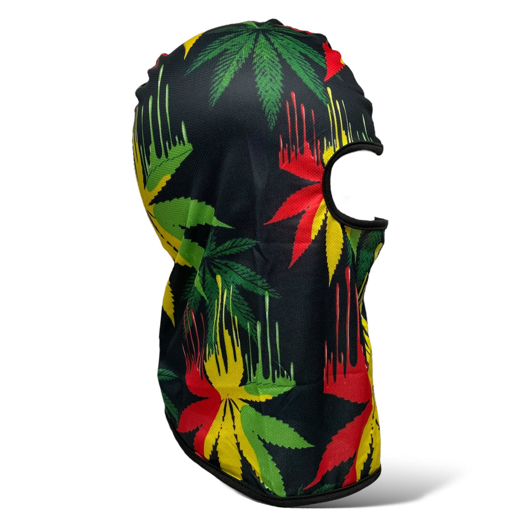 Multicolor Leaf Weed Balaclava Full Face Mask: UV Protection, Windproof