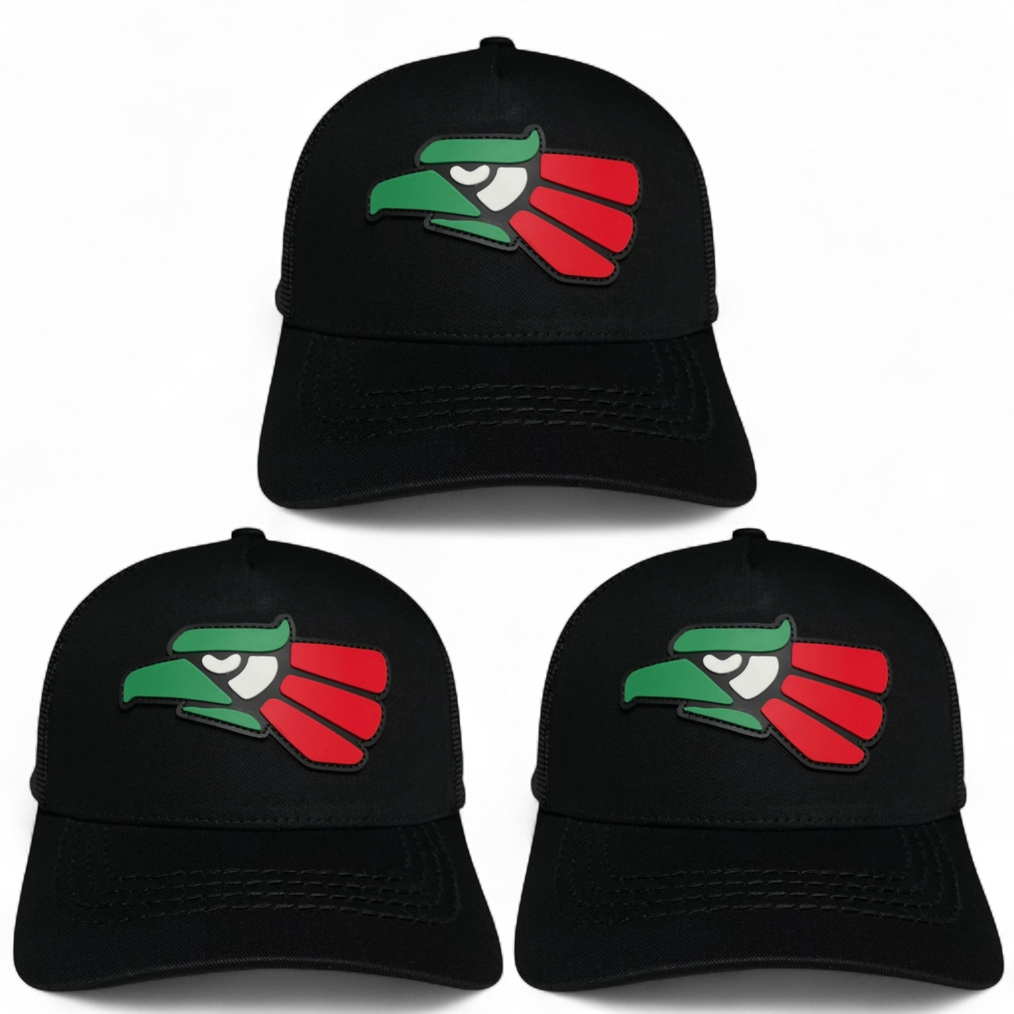 Hecho en Mexico PVC Eagle Patch Mesh Back Baseball Cap